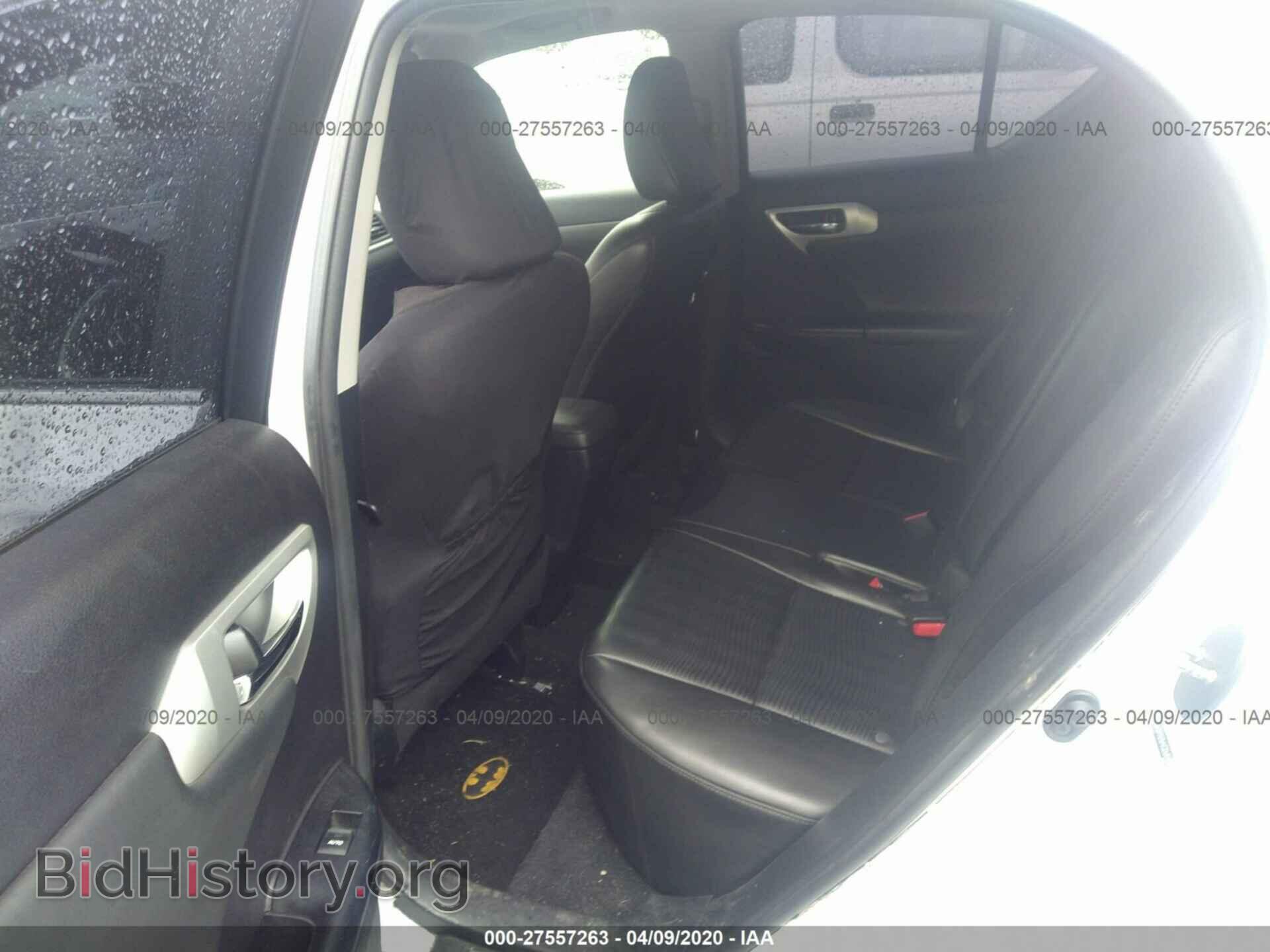 2012 LEXUS CT - VIN: JTHKD5BH6C2064046 - Фото 8