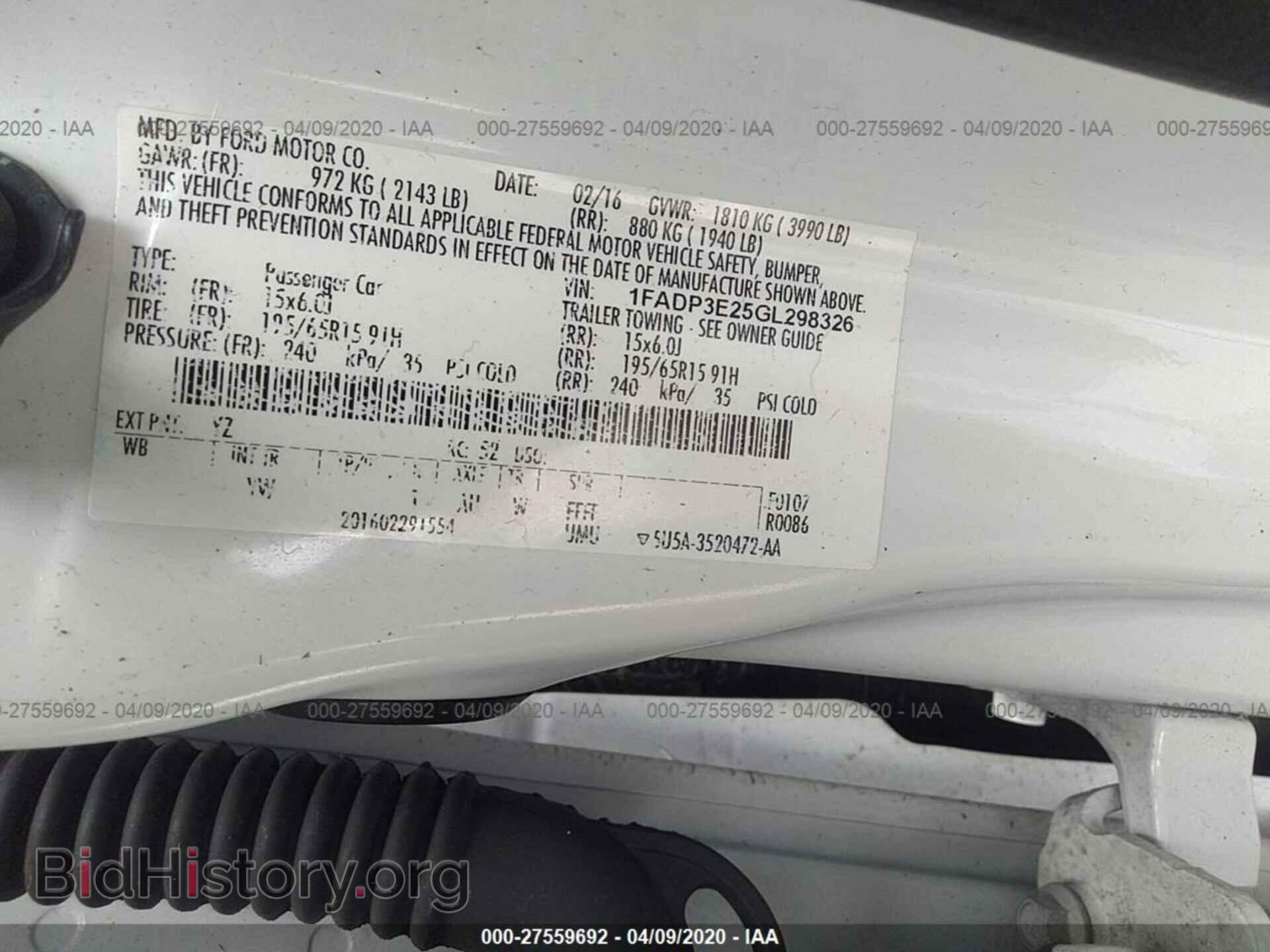 2016 FORD FOCUS - VIN: 1FADP3E25GL298326 - Photo 9