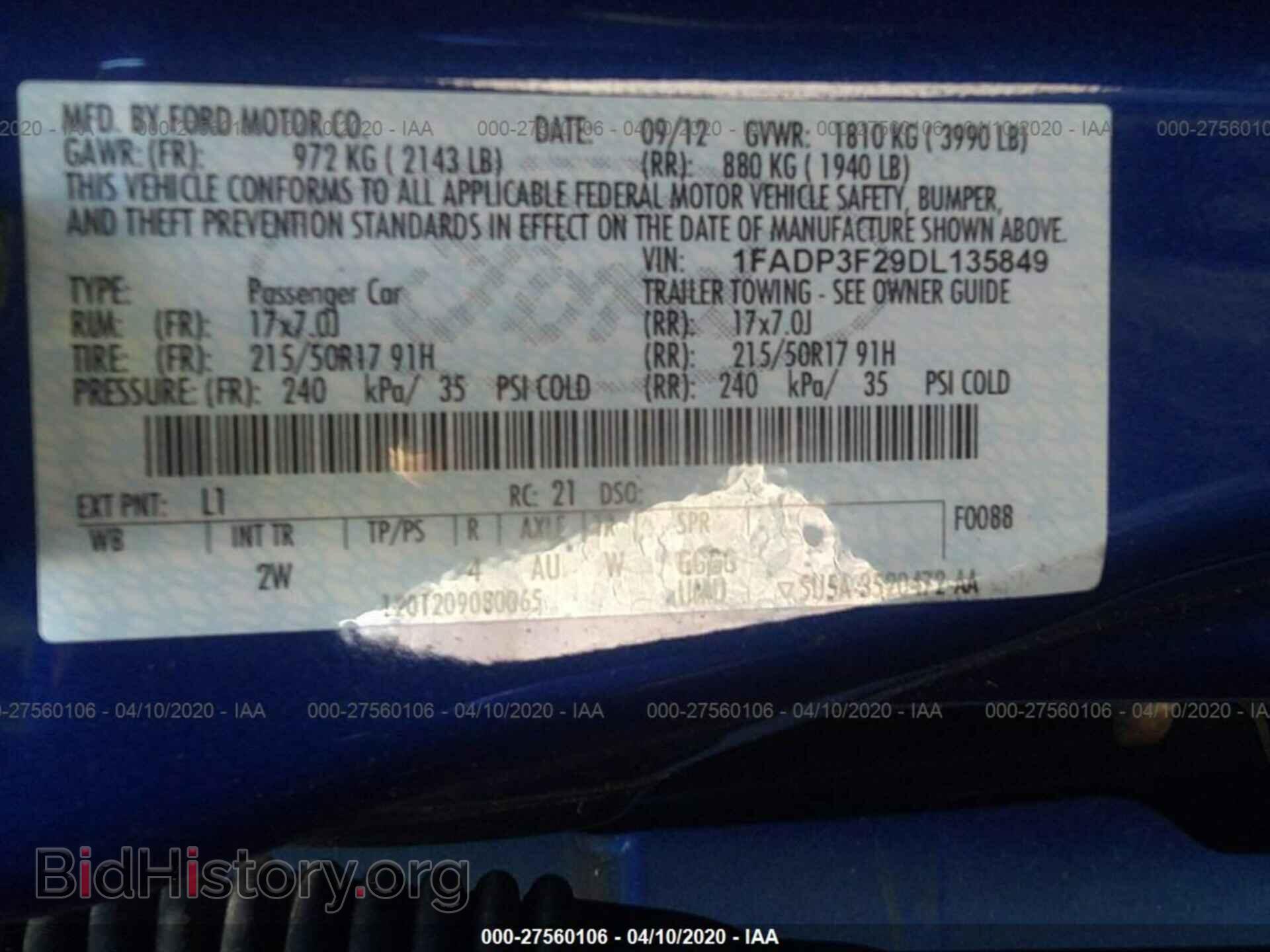 2013 FORD FOCUS - VIN: 1FADP3F29DL135849 - Photo 9