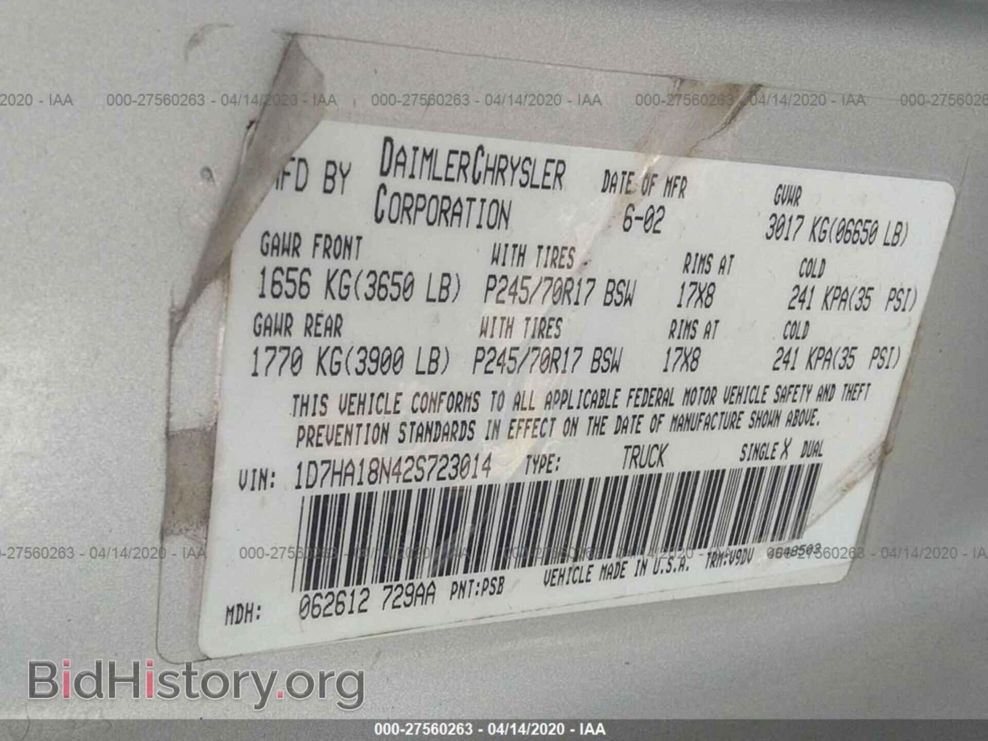2002 DODGE RAM 1500 - VIN: 1D7HA18N42S723014 - Photo 9