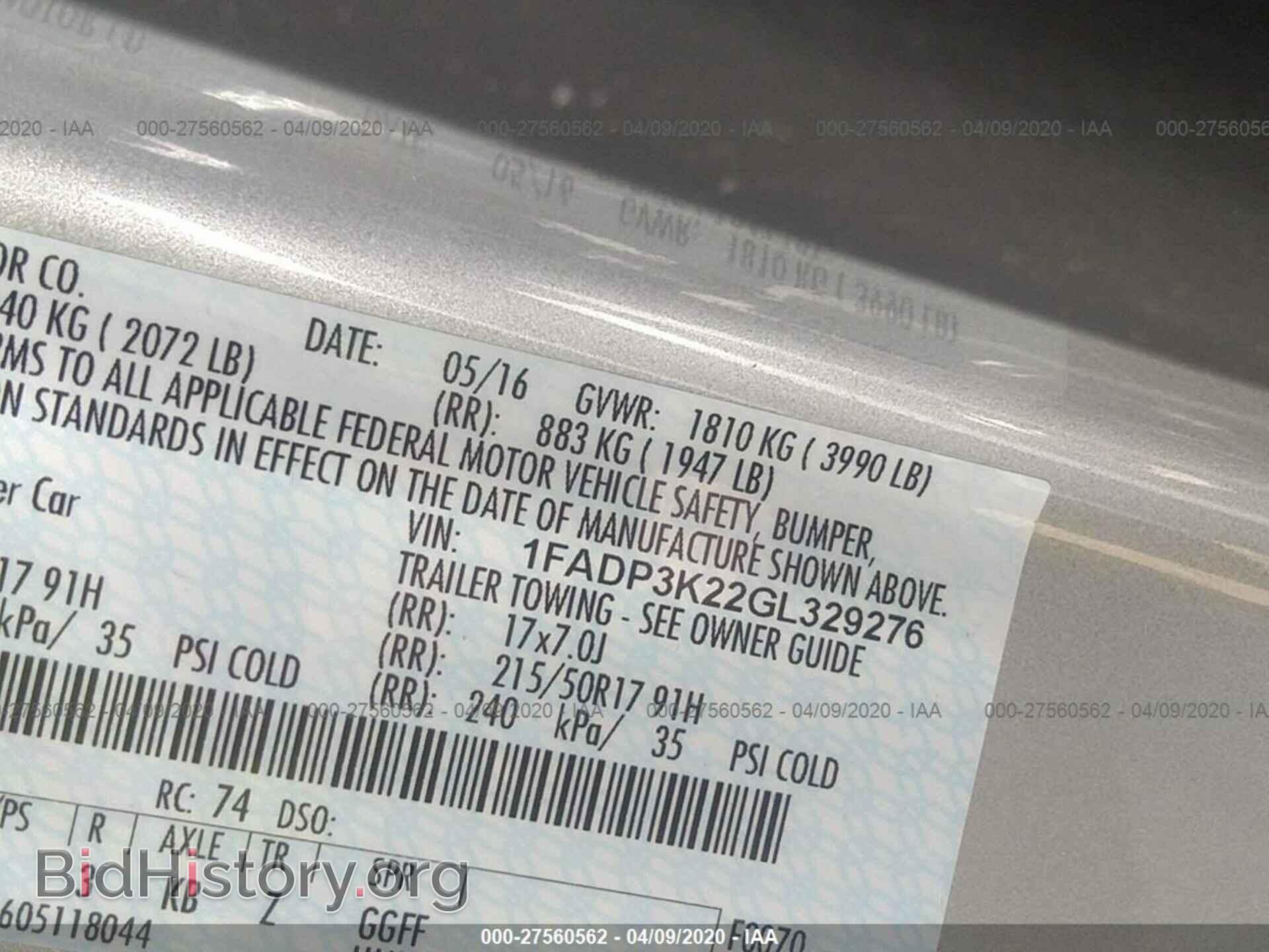 2016 FORD FOCUS - VIN: 1FADP3K22GL329276 - Photo 9