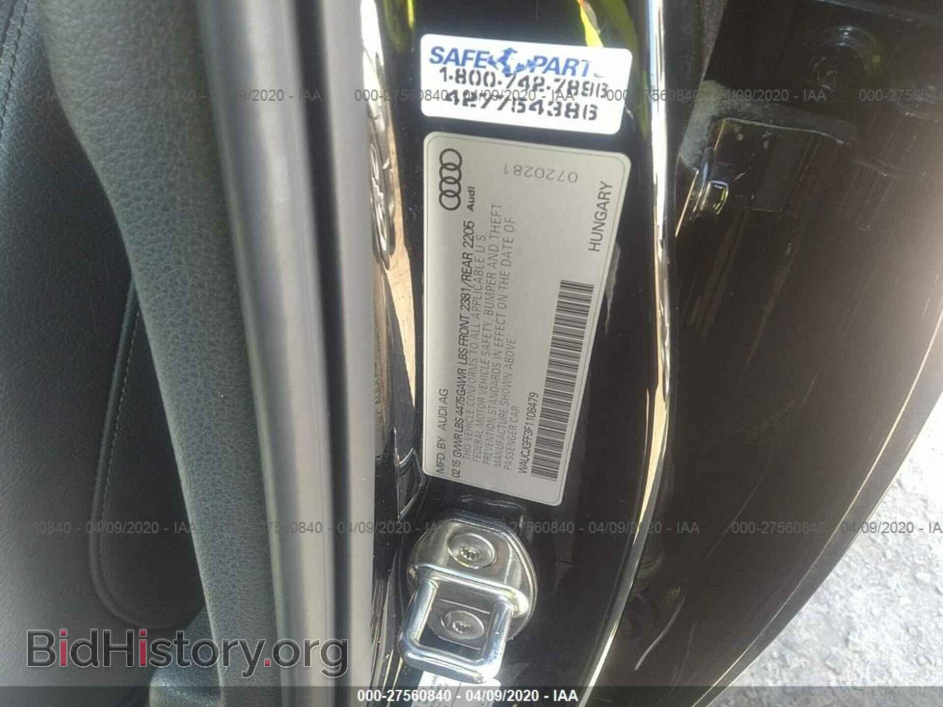 2015 AUDI A3 - VIN: WAUCJGFF3F1108479 - Фото 9
