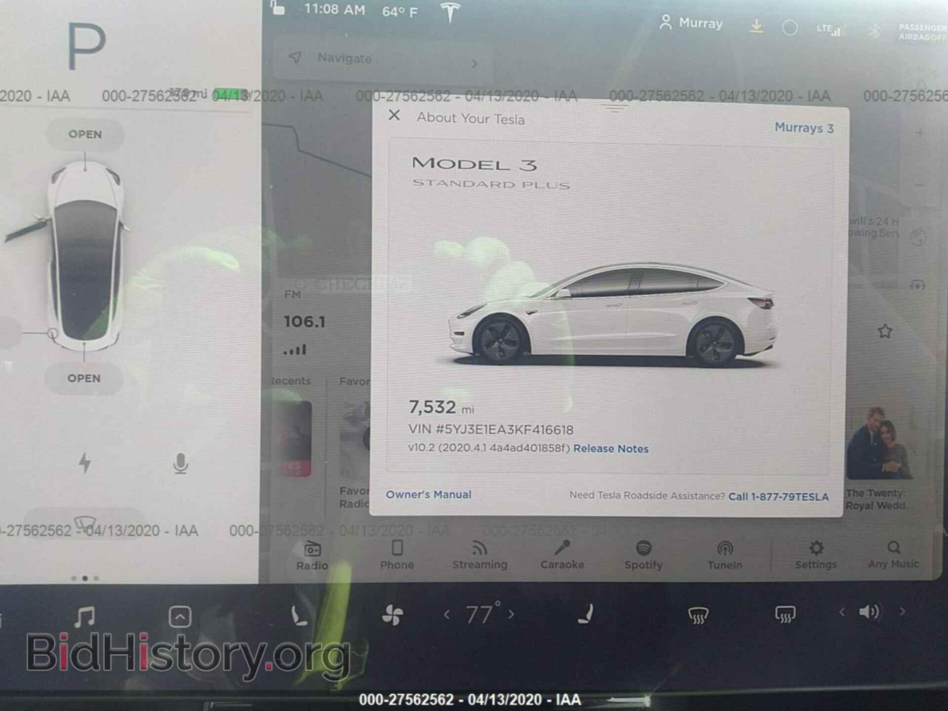 2019 TESLA MODEL 3 - VIN: 5YJ3E1EA3KF416618 - Фото 7