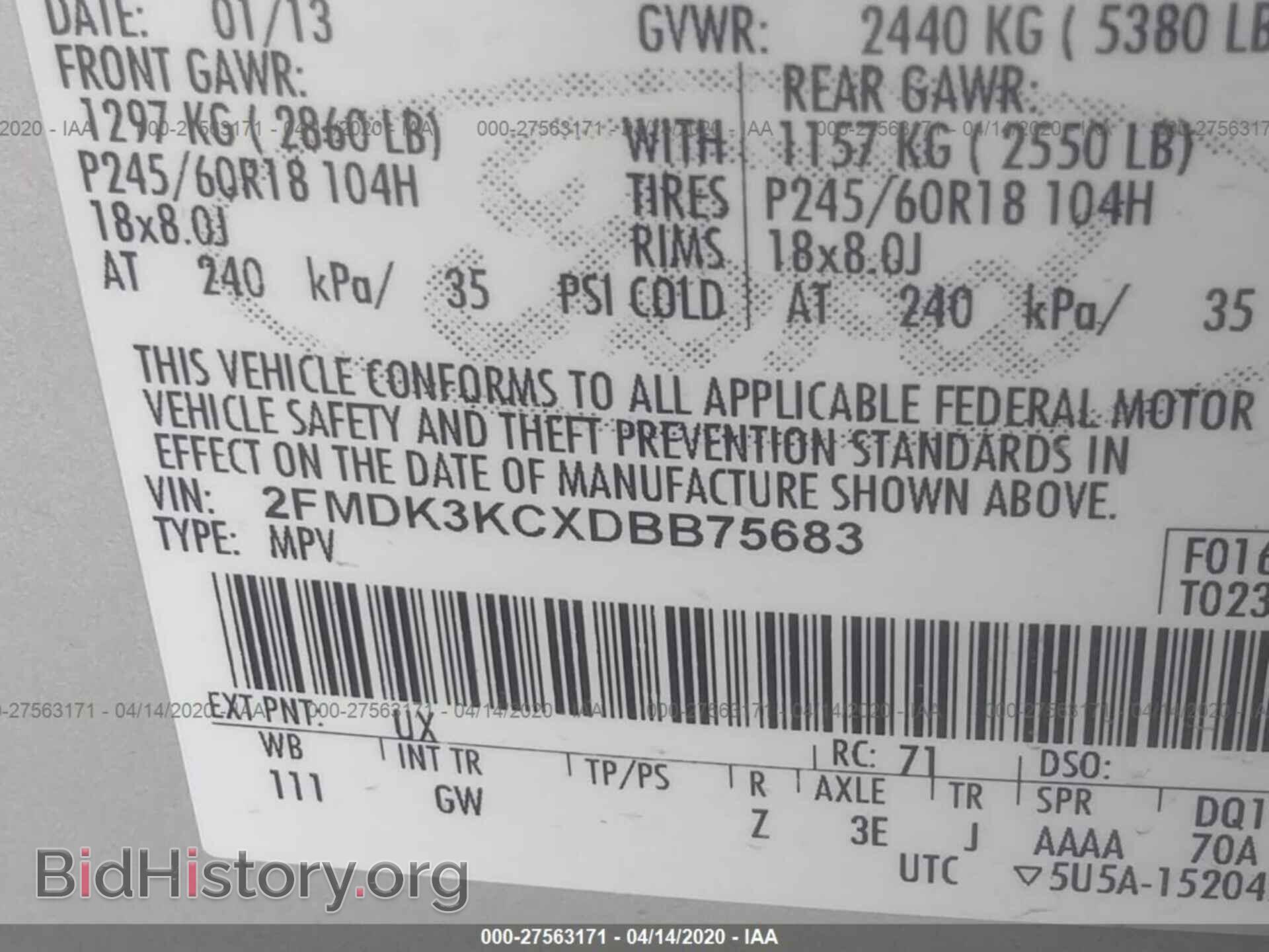 2013 FORD EDGE - VIN: 2FMDK3KCXDBB75683 - Photo 9