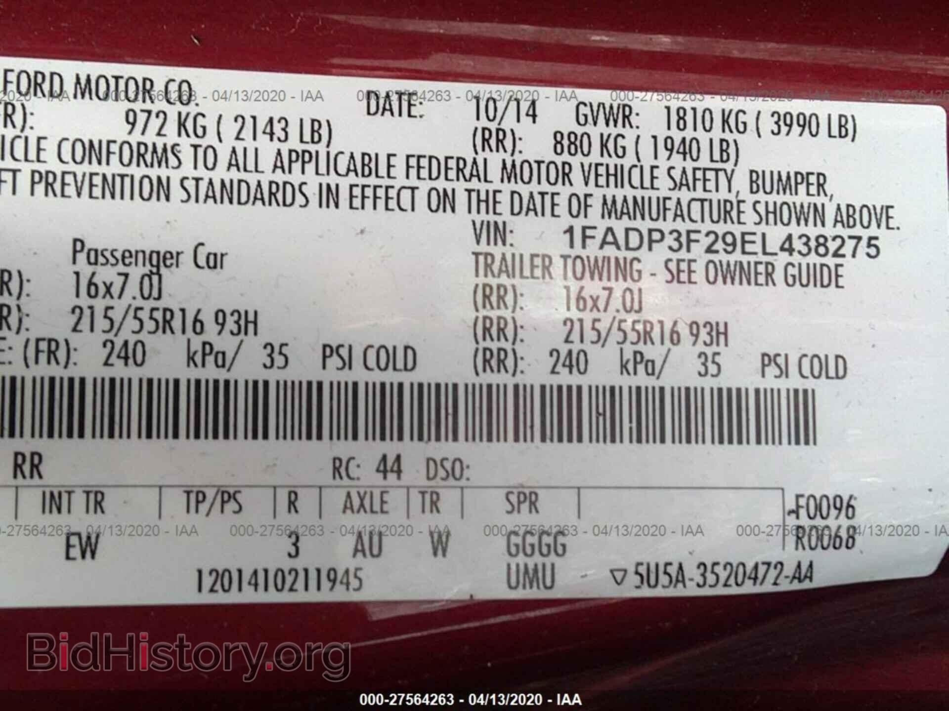 2014 FORD FOCUS - VIN: 1FADP3F29EL438275 - Photo 9
