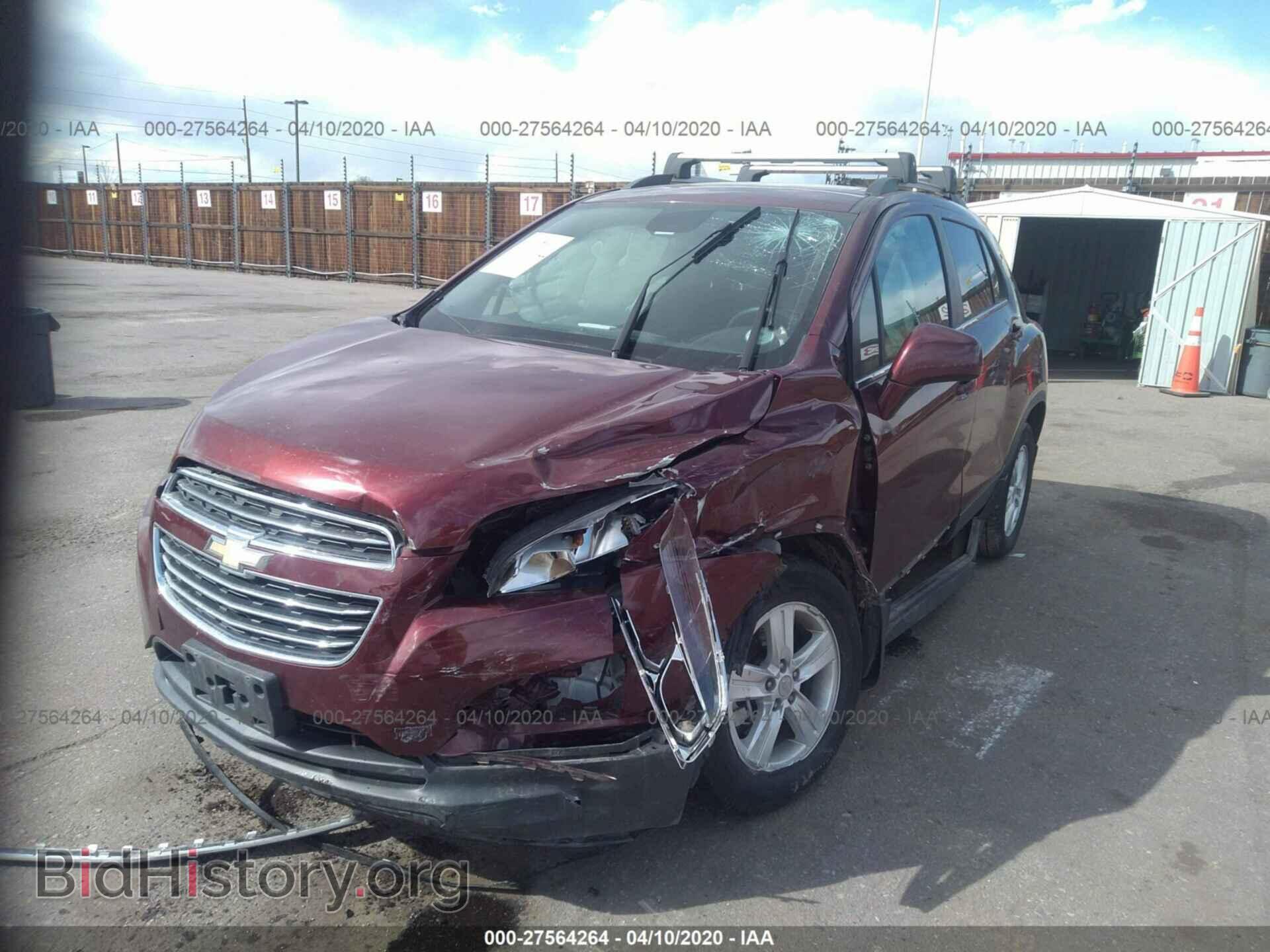 2016 CHEVROLET TRAX - VIN: 3GNCJPSB5GL123993 - Фото 2