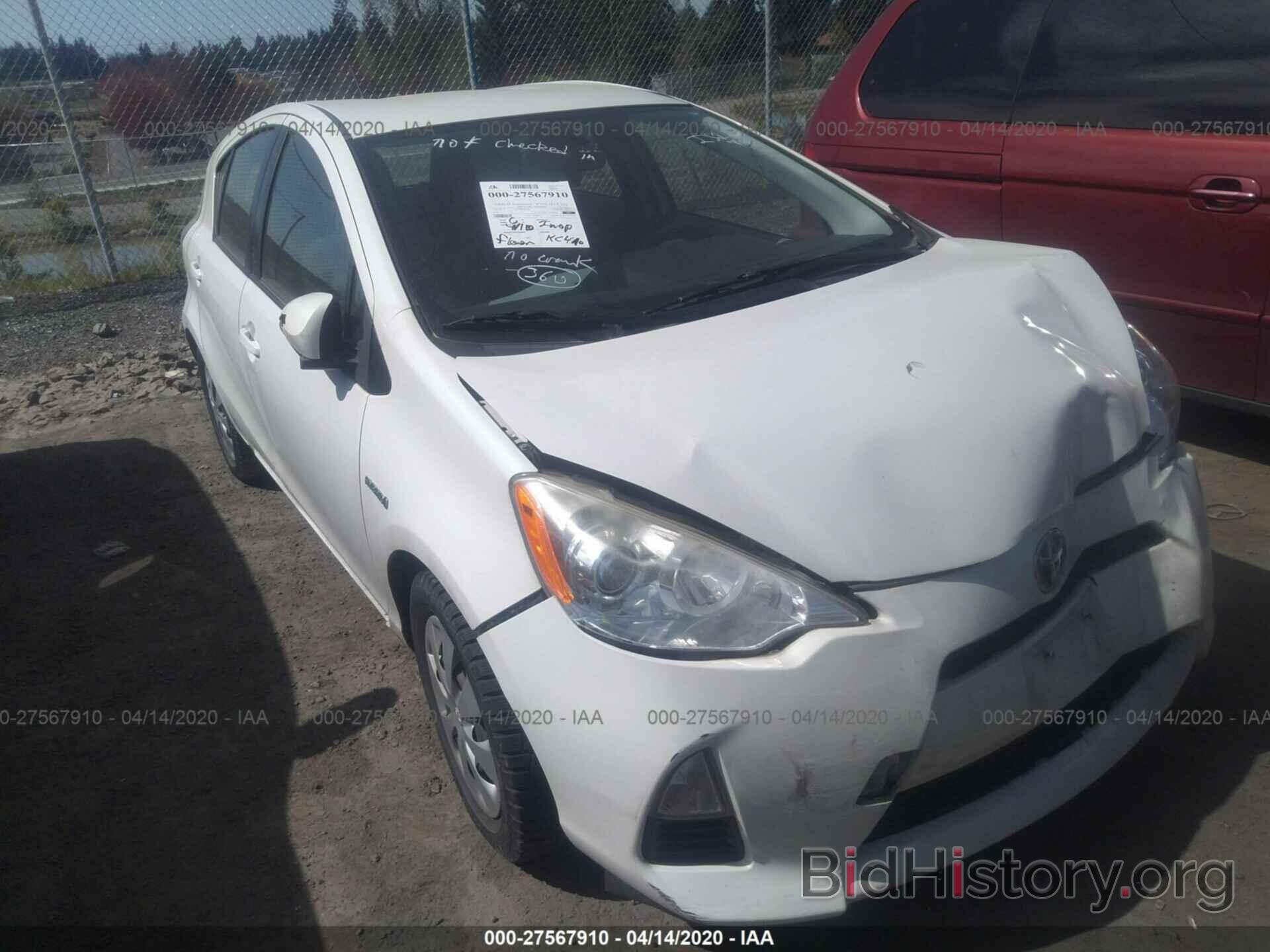 Photo JTDKDTB36C1524984 - TOYOTA PRIUS C 2012