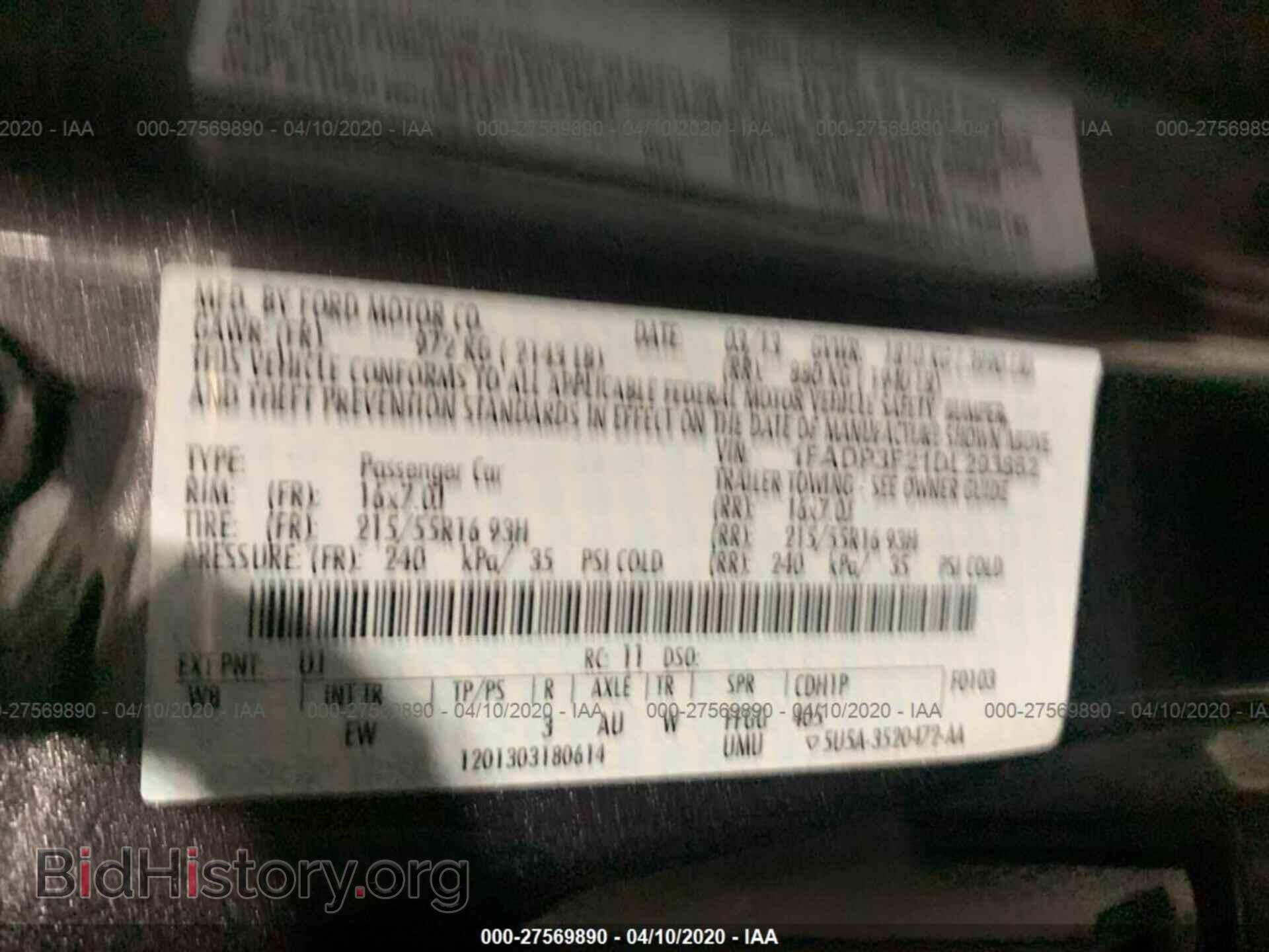 2013 FORD FOCUS - VIN: 1FADP3F21DL293862 - Photo 9