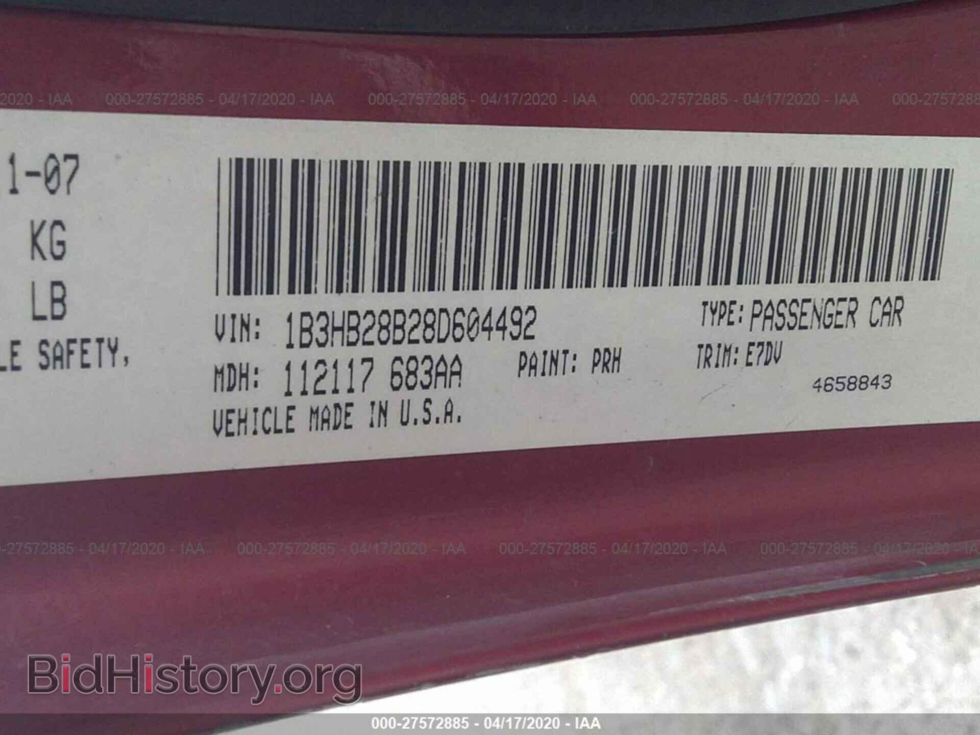 2008 DODGE CALIBER - VIN: 1B3HB28B28D604492 - Фото 9