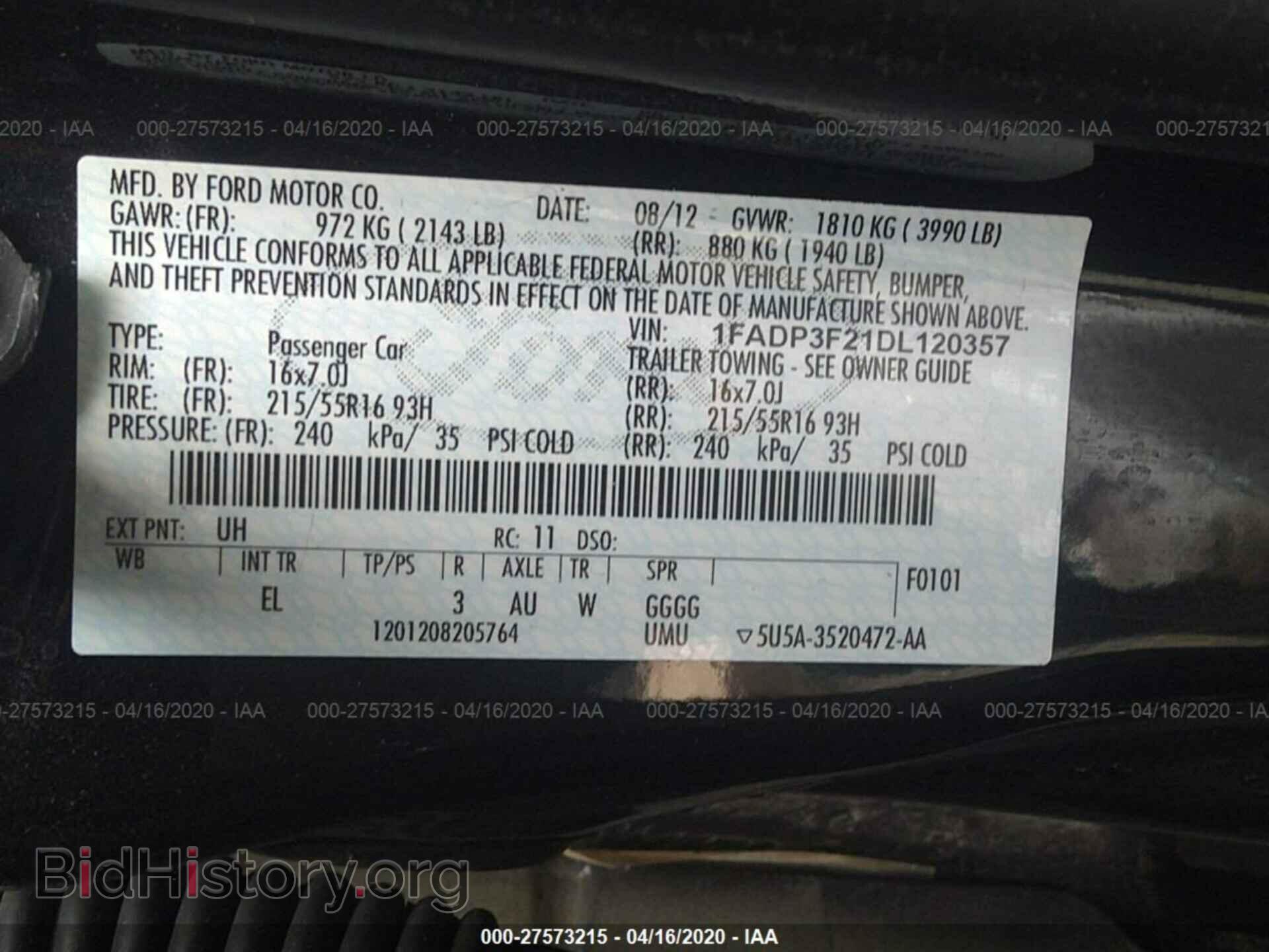 2013 FORD FOCUS - VIN: 1FADP3F21DL120357 - Photo 9