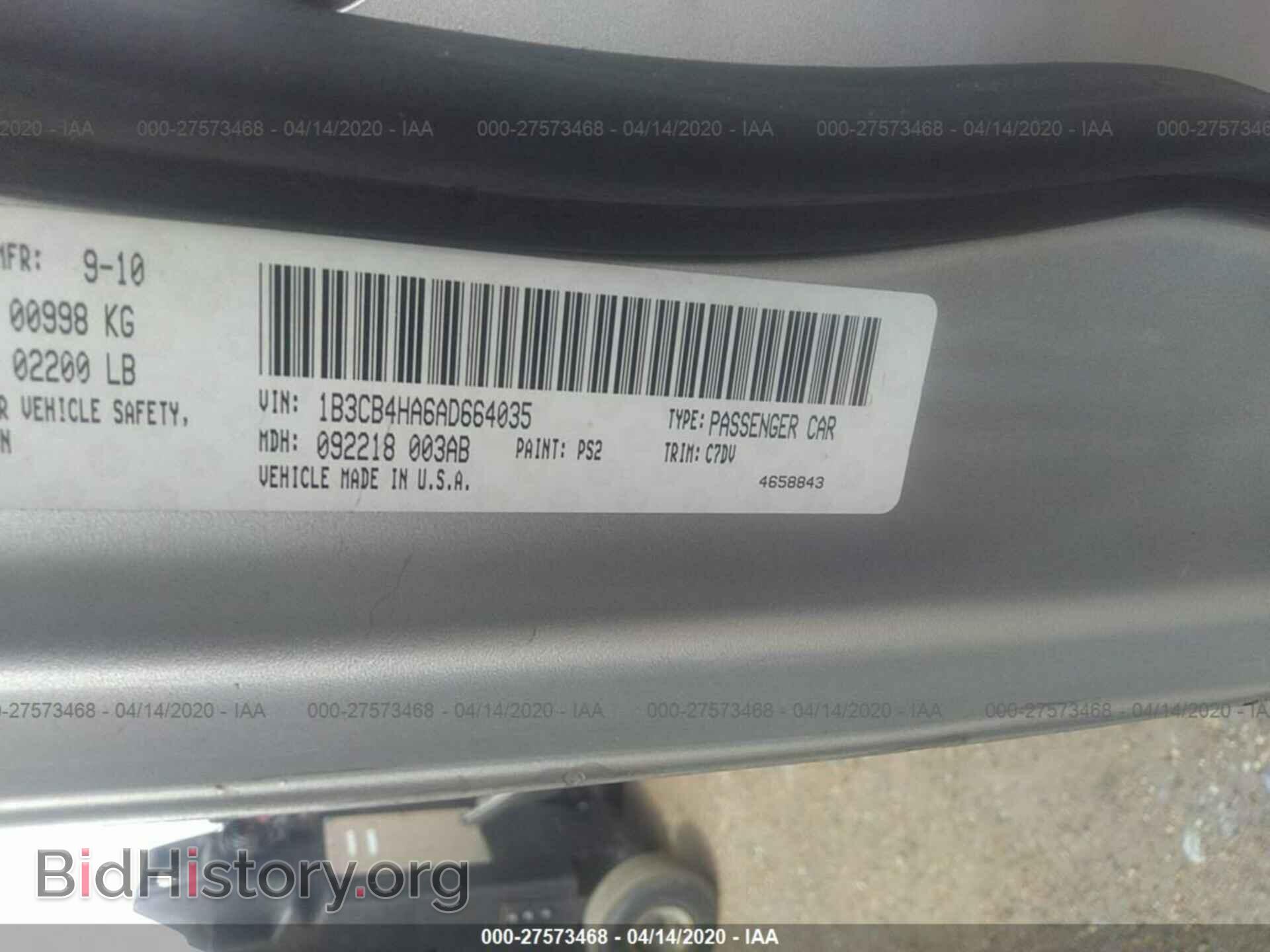2010 DODGE CALIBER - VIN: 1B3CB4HA6AD664035 - Фото 9