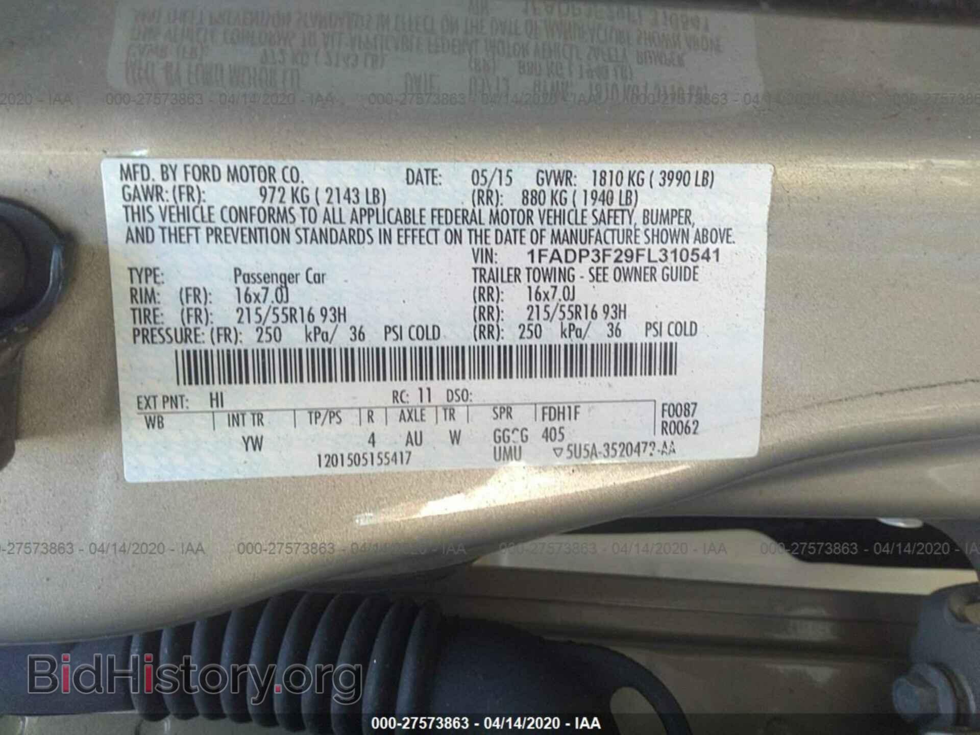 2015 FORD FOCUS - VIN: 1FADP3F29FL310541 - Фото 9