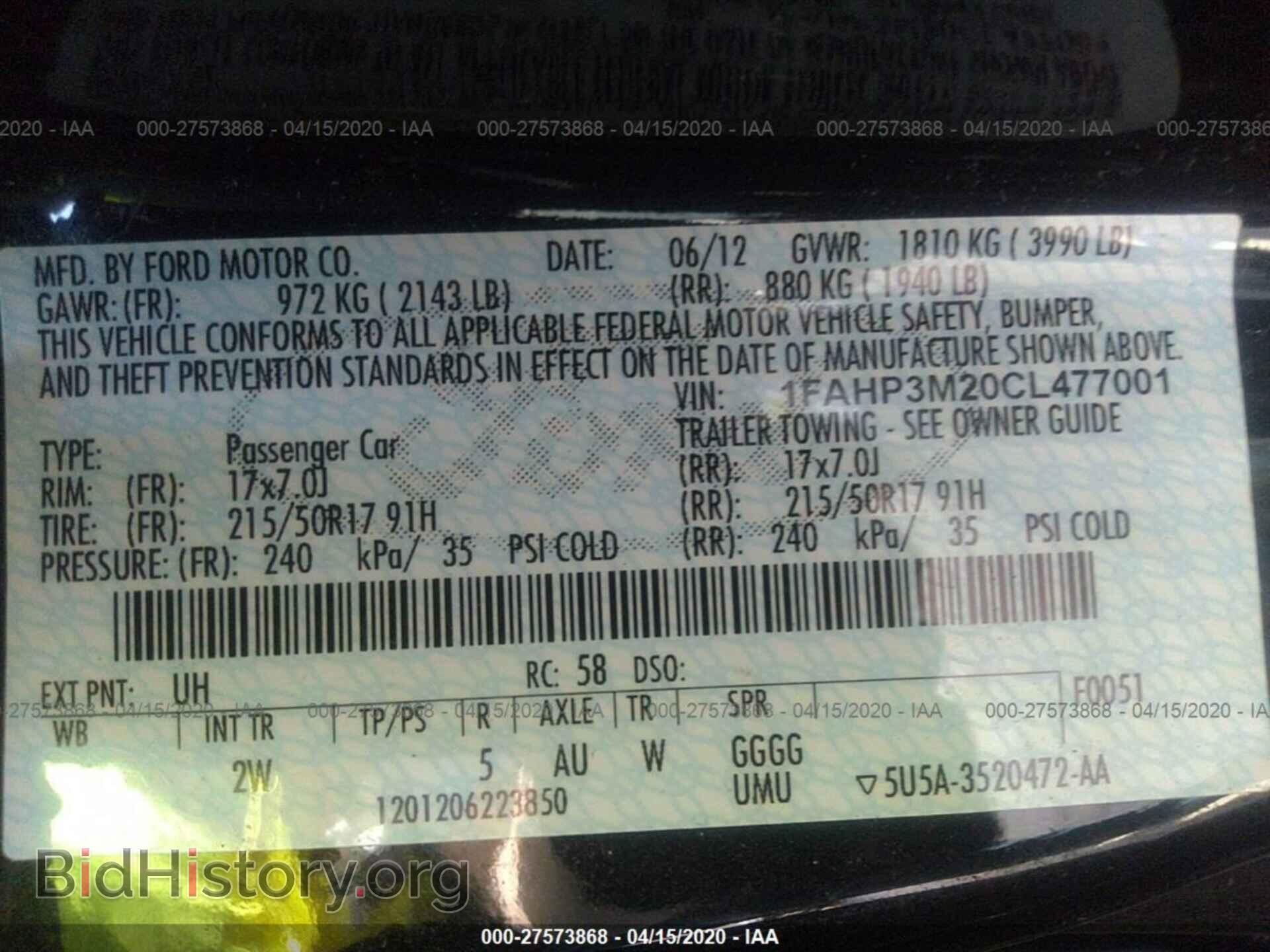 2012 FORD FOCUS - VIN: 1FAHP3M20CL477001 - Photo 9