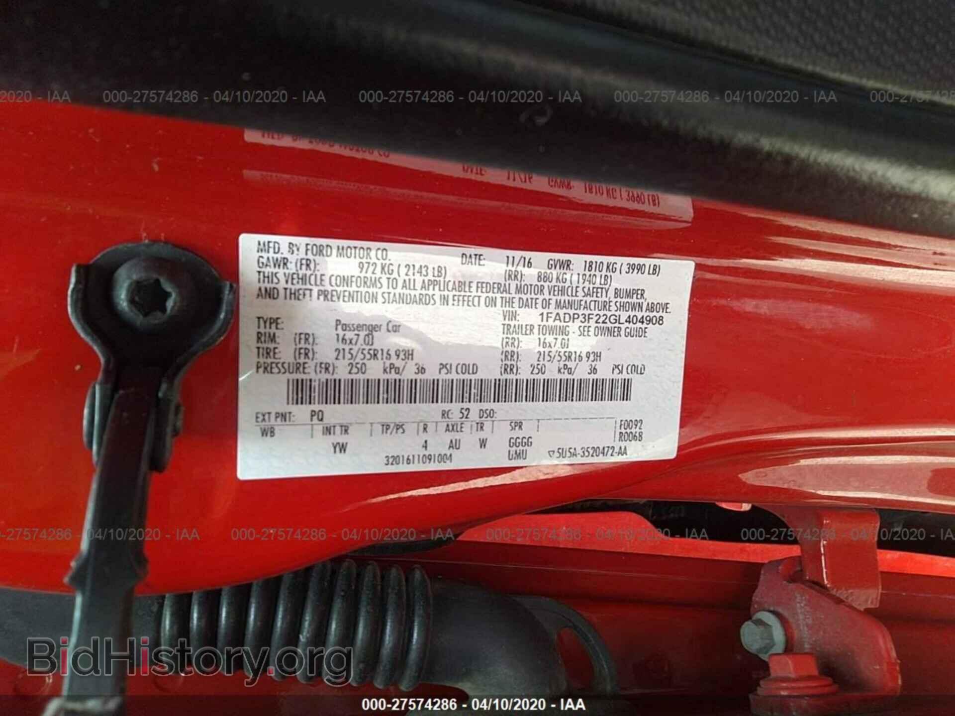 2016 FORD FOCUS - VIN: 1FADP3F22GL404908 - Photo 9