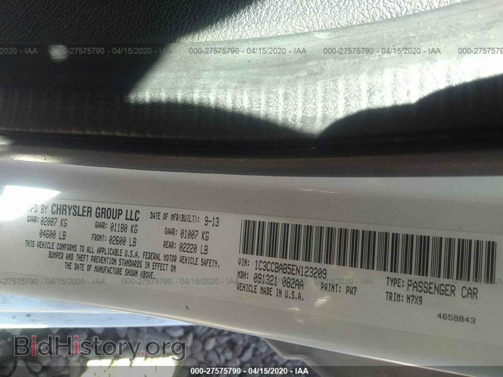 2014 CHRYSLER 200 - VIN: 1C3CCBAB5EN123209 - Фото 9
