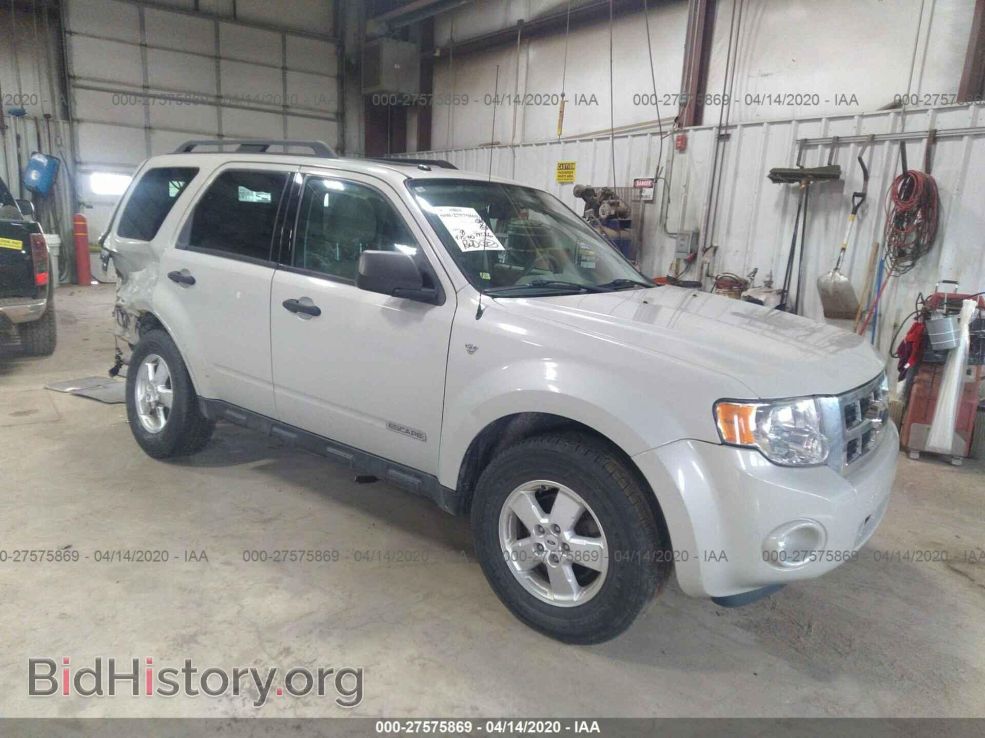 Photo 1FMCU03168KE64282 - FORD ESCAPE 2008