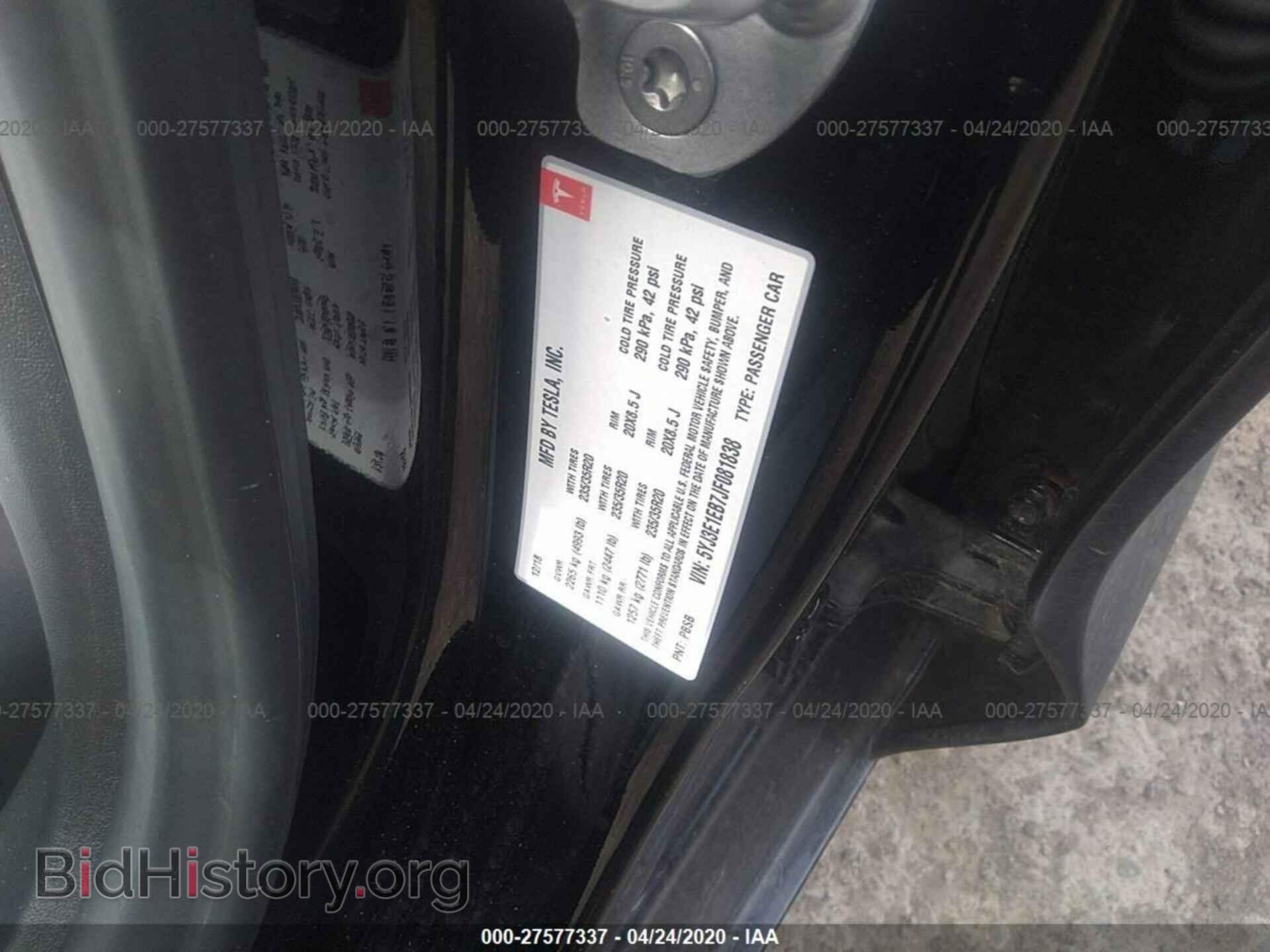 2018 TESLA MODEL 3 - VIN: 5YJ3E1EB7JF081838 - Photo 9