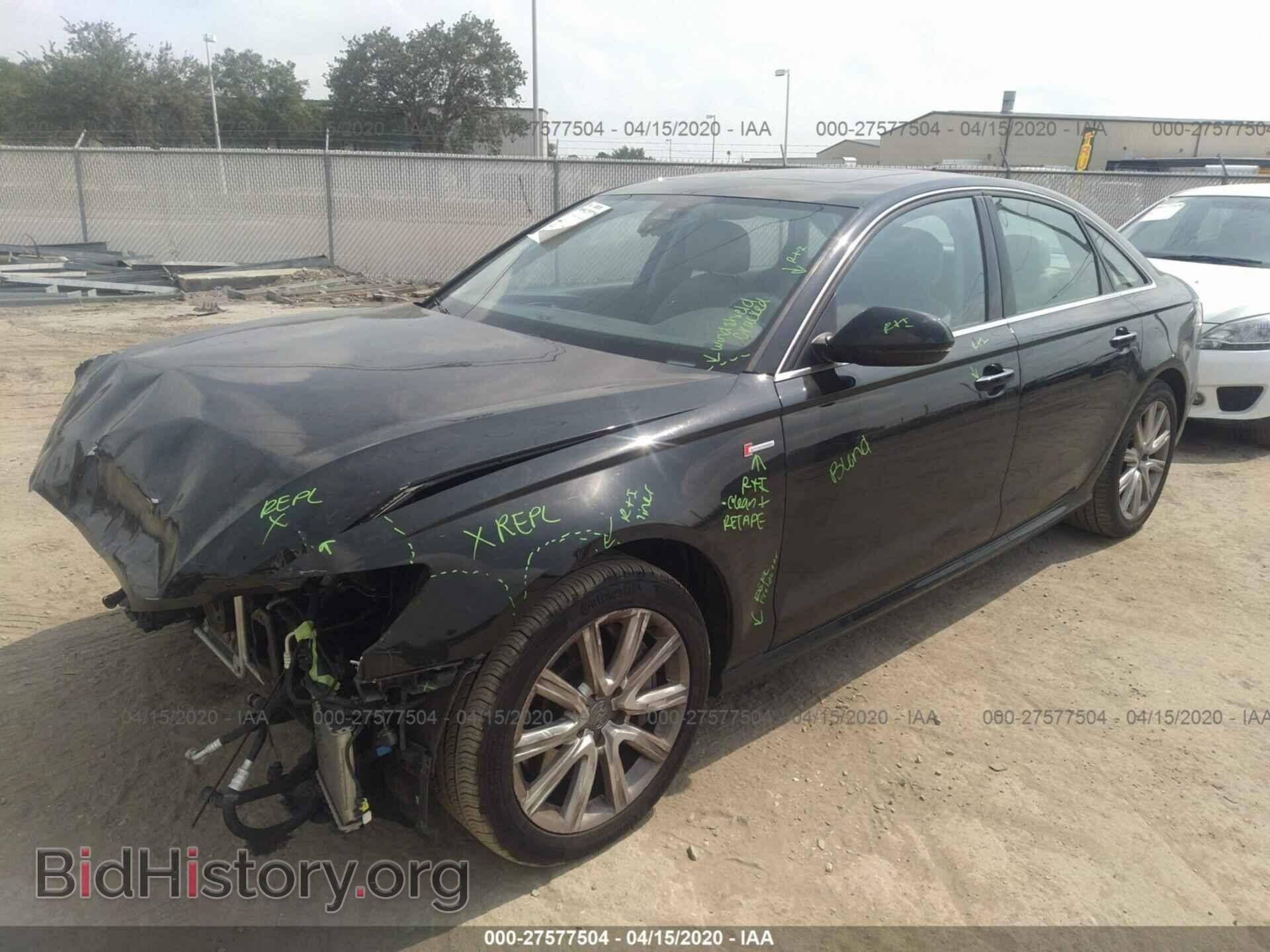 2013 AUDI A6 - VIN: WAUHGBFC4DN007616 - Фото 2