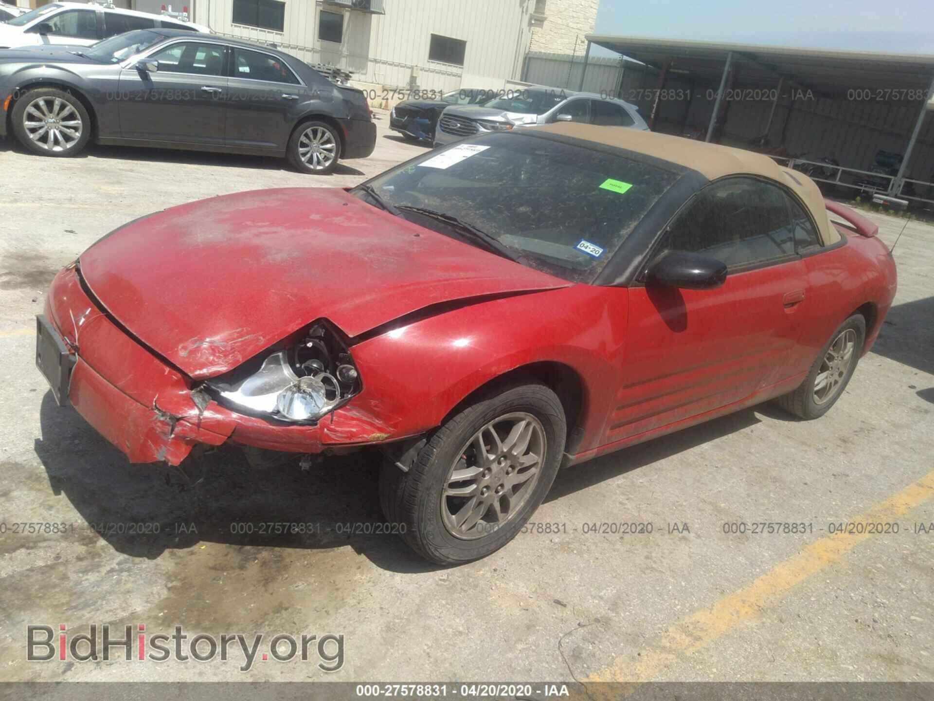 2001 MITSUBISHI ECLIPSE - VIN: 4A3AE45G71E210552 - Фото 2