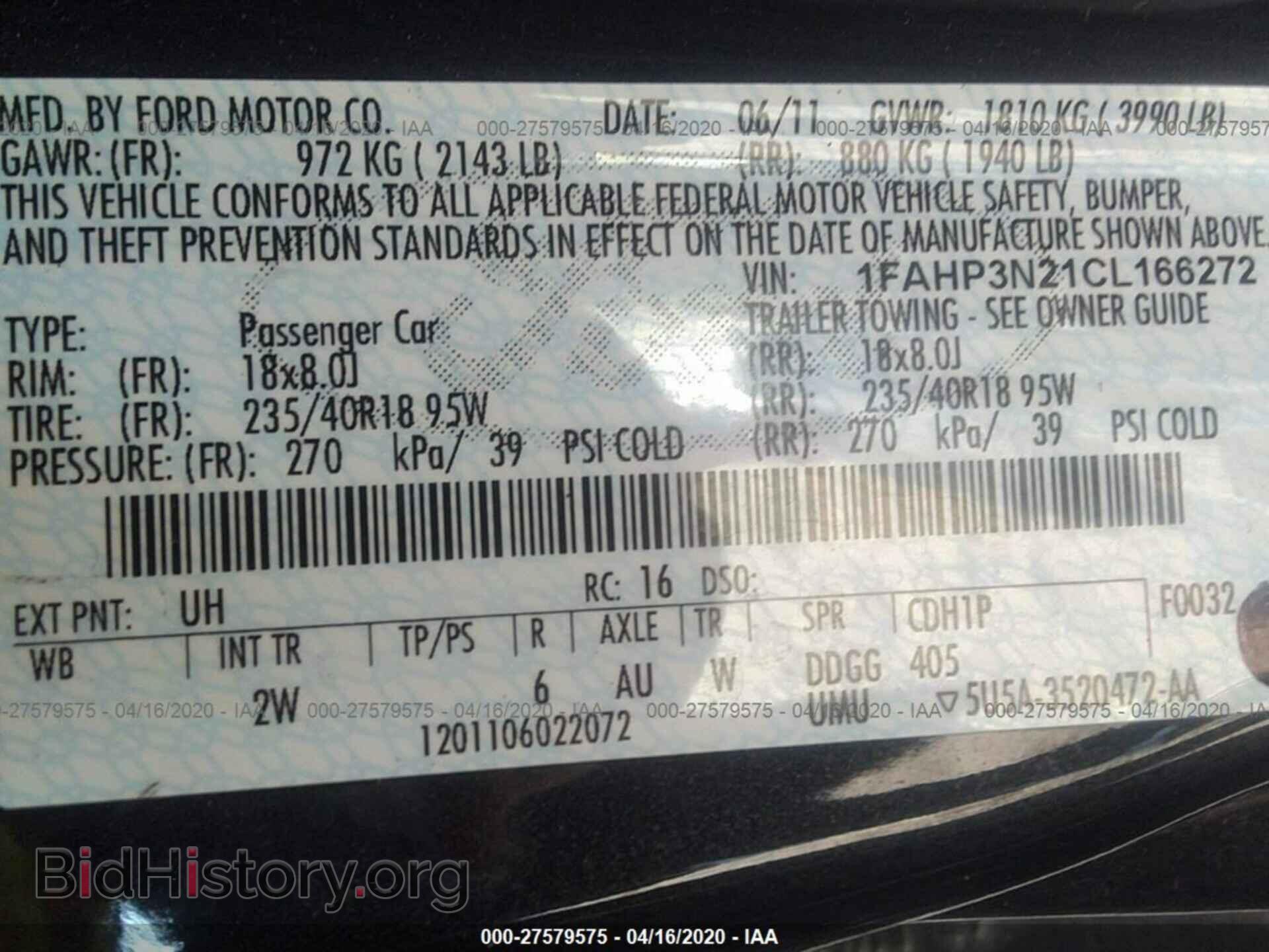 2012 FORD FOCUS - VIN: 1FAHP3N21CL166272 - Photo 9