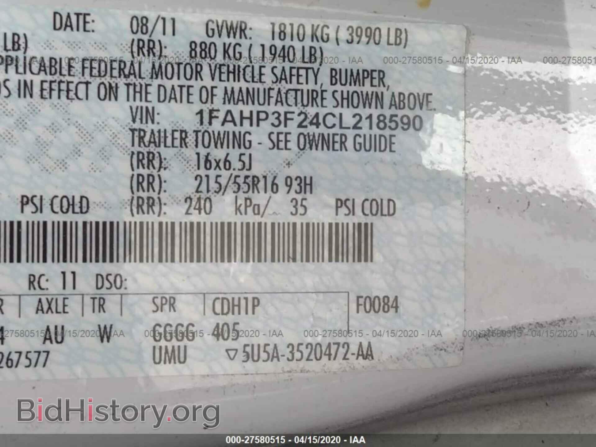 2012 FORD FOCUS - VIN: 1FAHP3F24CL218590 - Photo 9