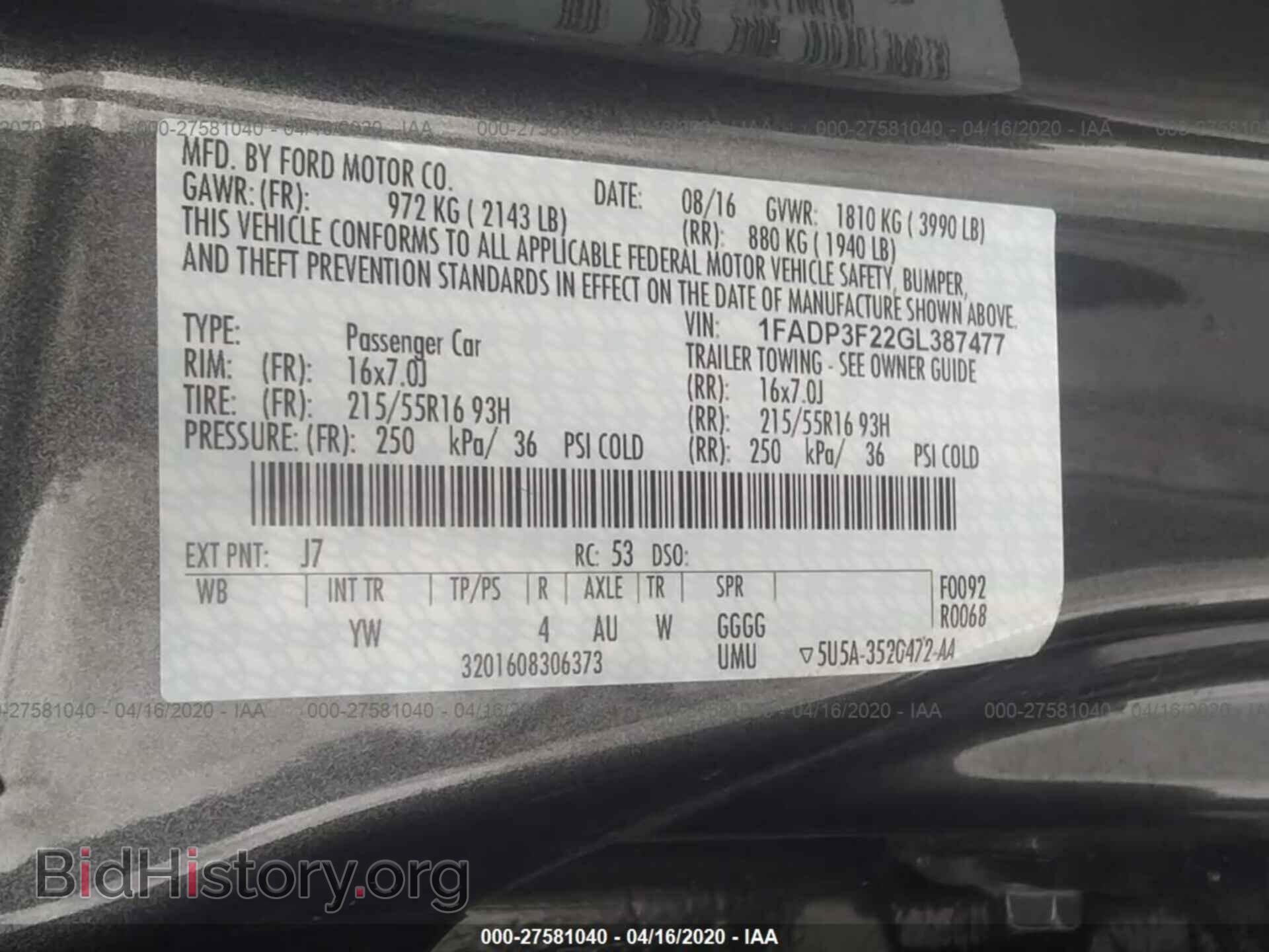2016 FORD FOCUS - VIN: 1FADP3F22GL387477 - Photo 9