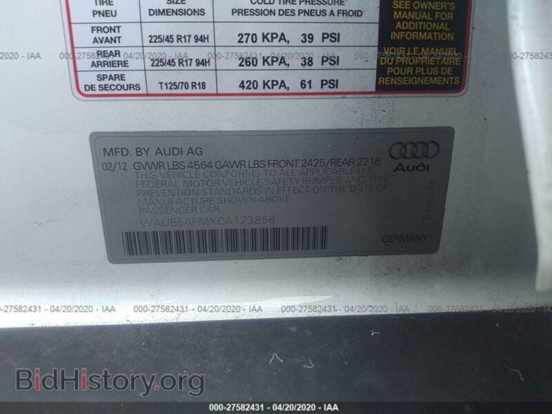 2012 Audi A3 (VIN WAUBEAFMXCA123858) — photo 9 of 11