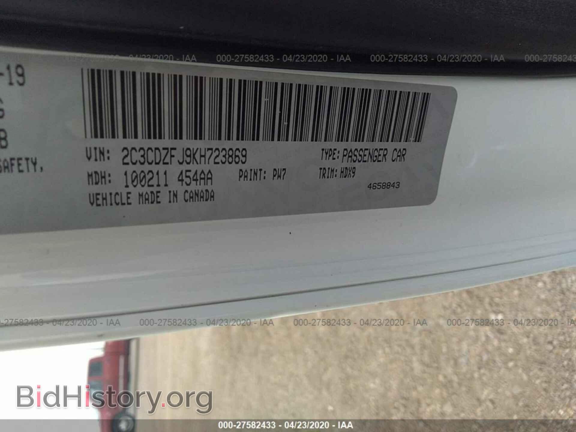 2019 DODGE CHALLENGER - VIN: 2C3CDZFJ9KH723869 - Фото 9