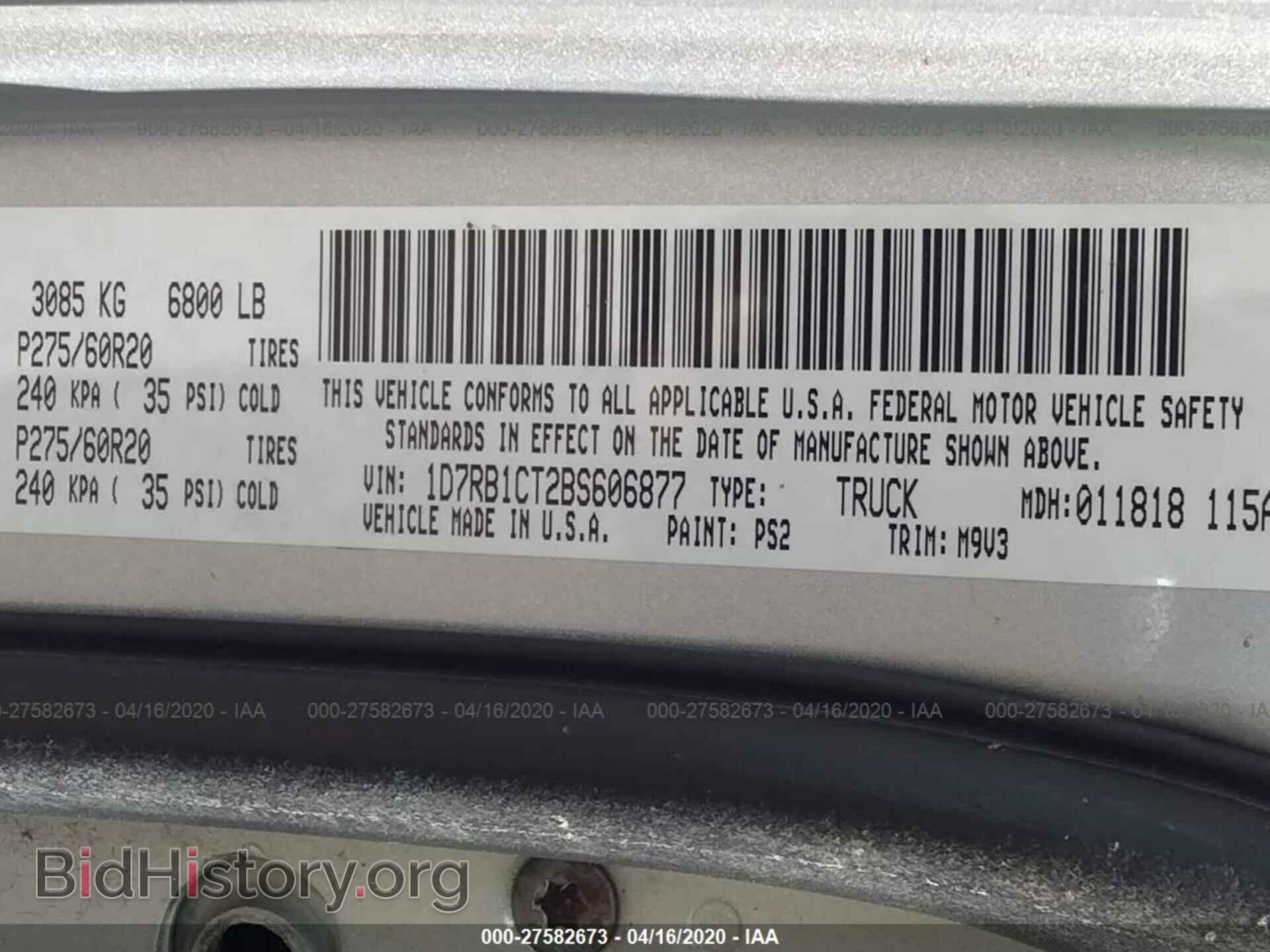 2011 DODGE RAM 1500 - VIN: 1D7RB1CT2BS606877 - Фото 9