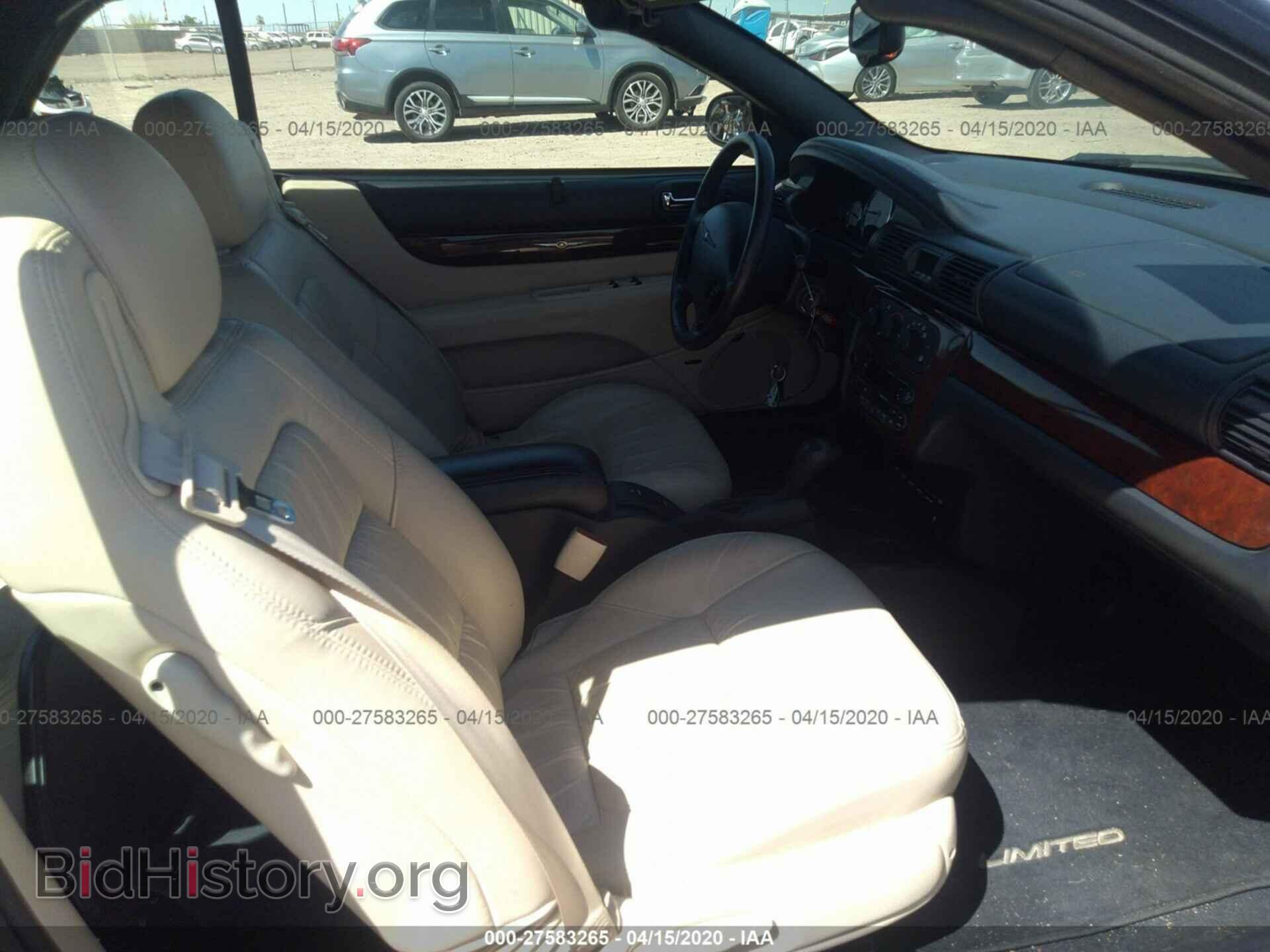 2001 CHRYSLER SEBRING - VIN: 1C3EL65U31N630504 - Фото 5