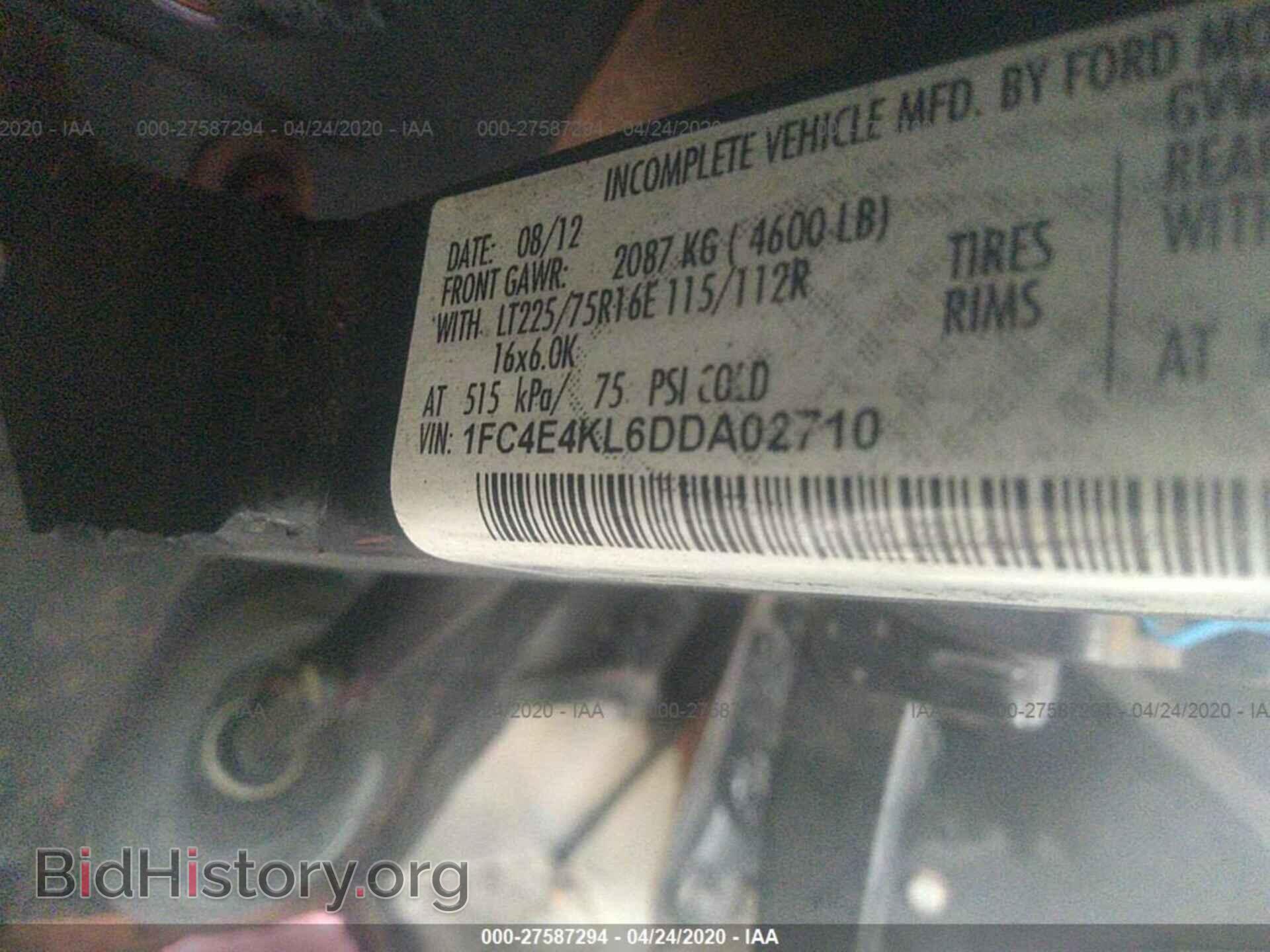 2013 FORD ECONOLINE - VIN: 1FC4E4KL6DDA02710 - Photo 9