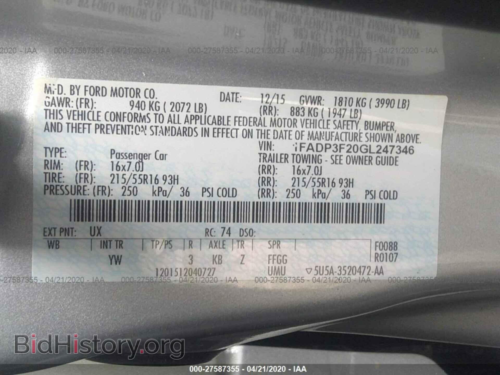 2016 FORD FOCUS - VIN: 1FADP3F20GL247346 - Photo 9