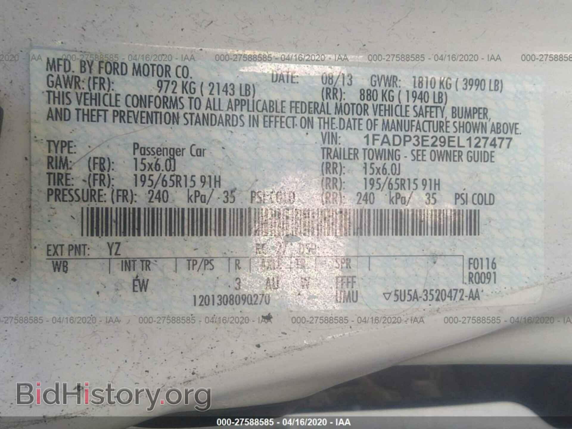 2014 FORD FOCUS - VIN: 1FADP3E29EL127477 - Фото 9