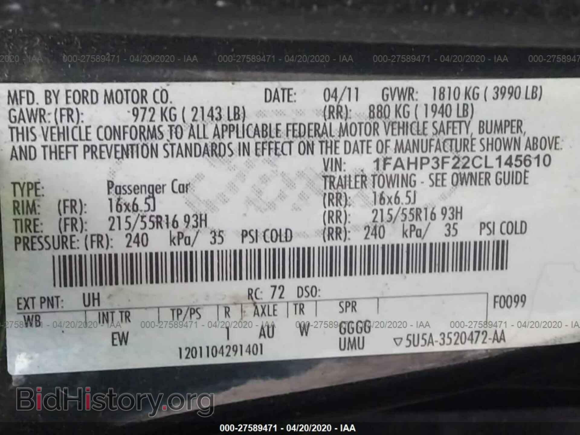 2012 FORD FOCUS - VIN: 1FAHP3F22CL145610 - Photo 9