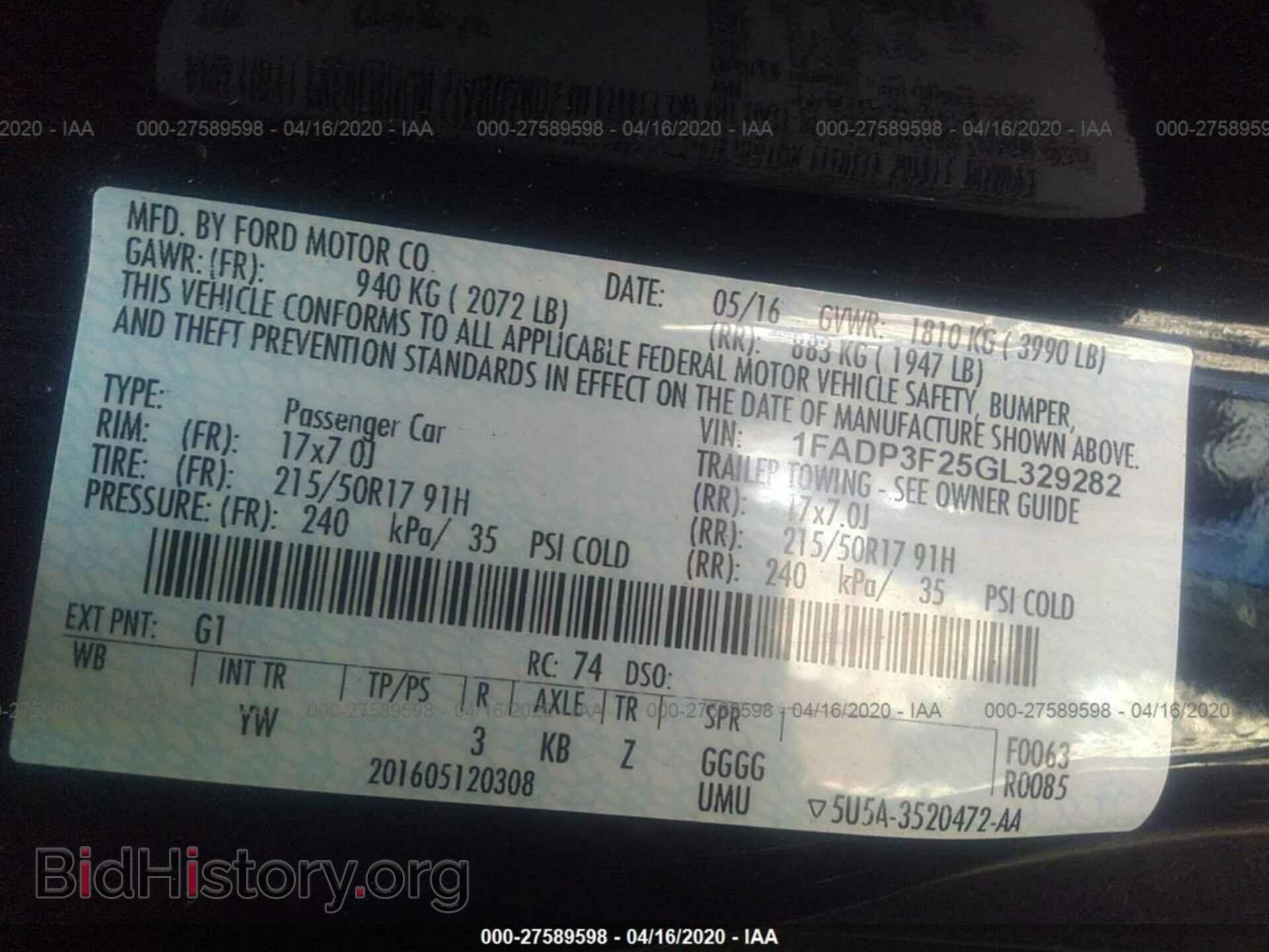 2016 FORD FOCUS - VIN: 1FADP3F25GL329282 - Photo 9
