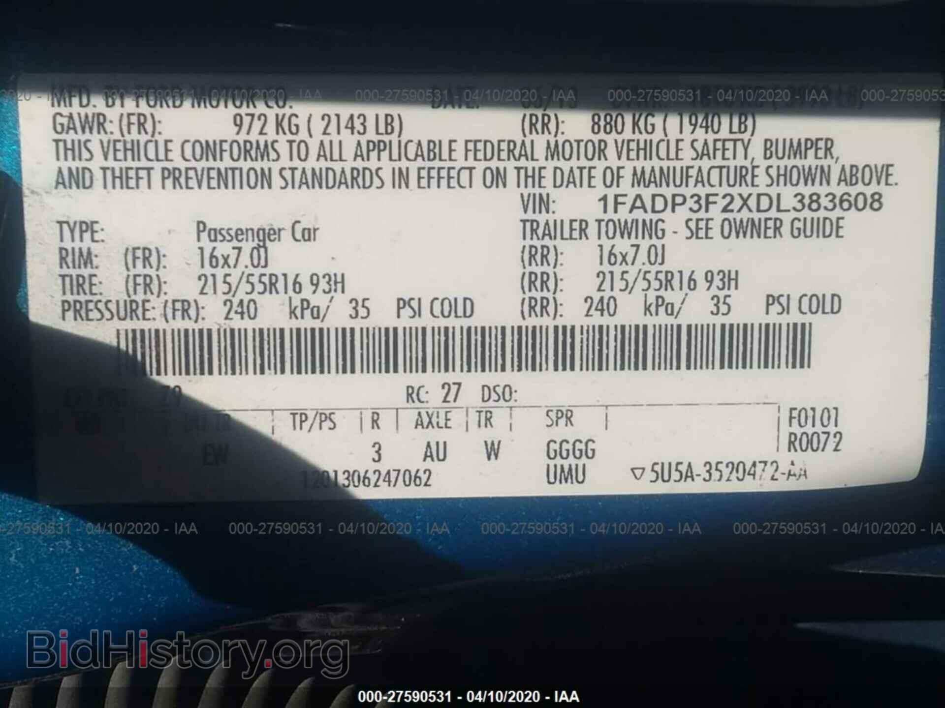 2013 FORD FOCUS - VIN: 1FADP3F2XDL383608 - Photo 9