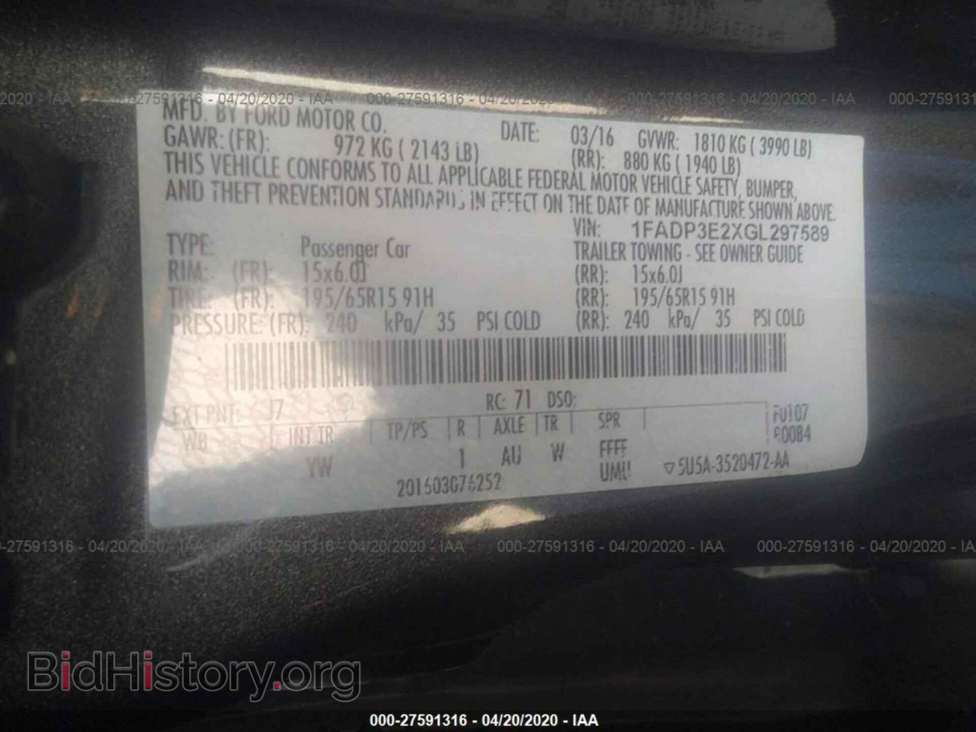 2016 FORD FOCUS - VIN: 1FADP3E2XGL297589 - Photo 9