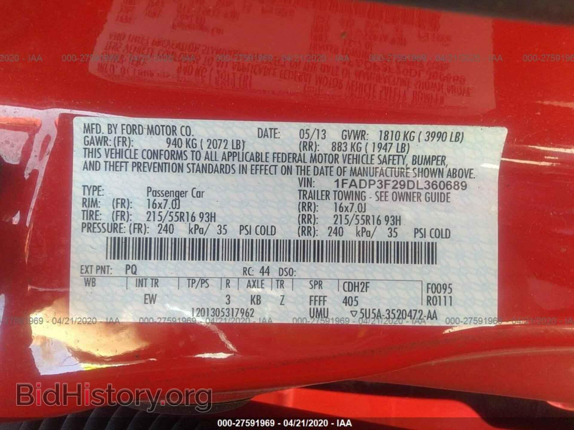 2013 FORD FOCUS - VIN: 1FADP3F29DL360689 - Photo 9