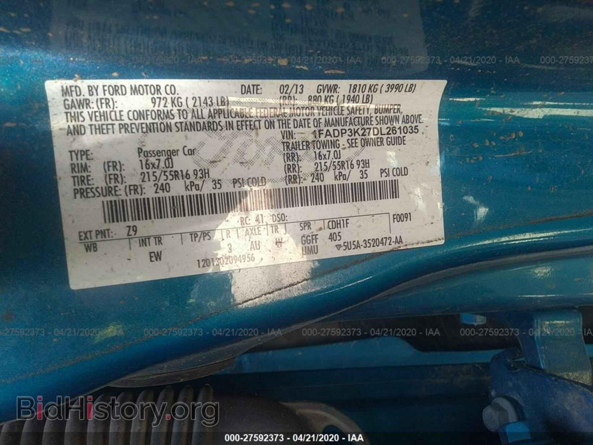 2013 FORD FOCUS - VIN: 1FADP3K27DL261035 - Photo 9
