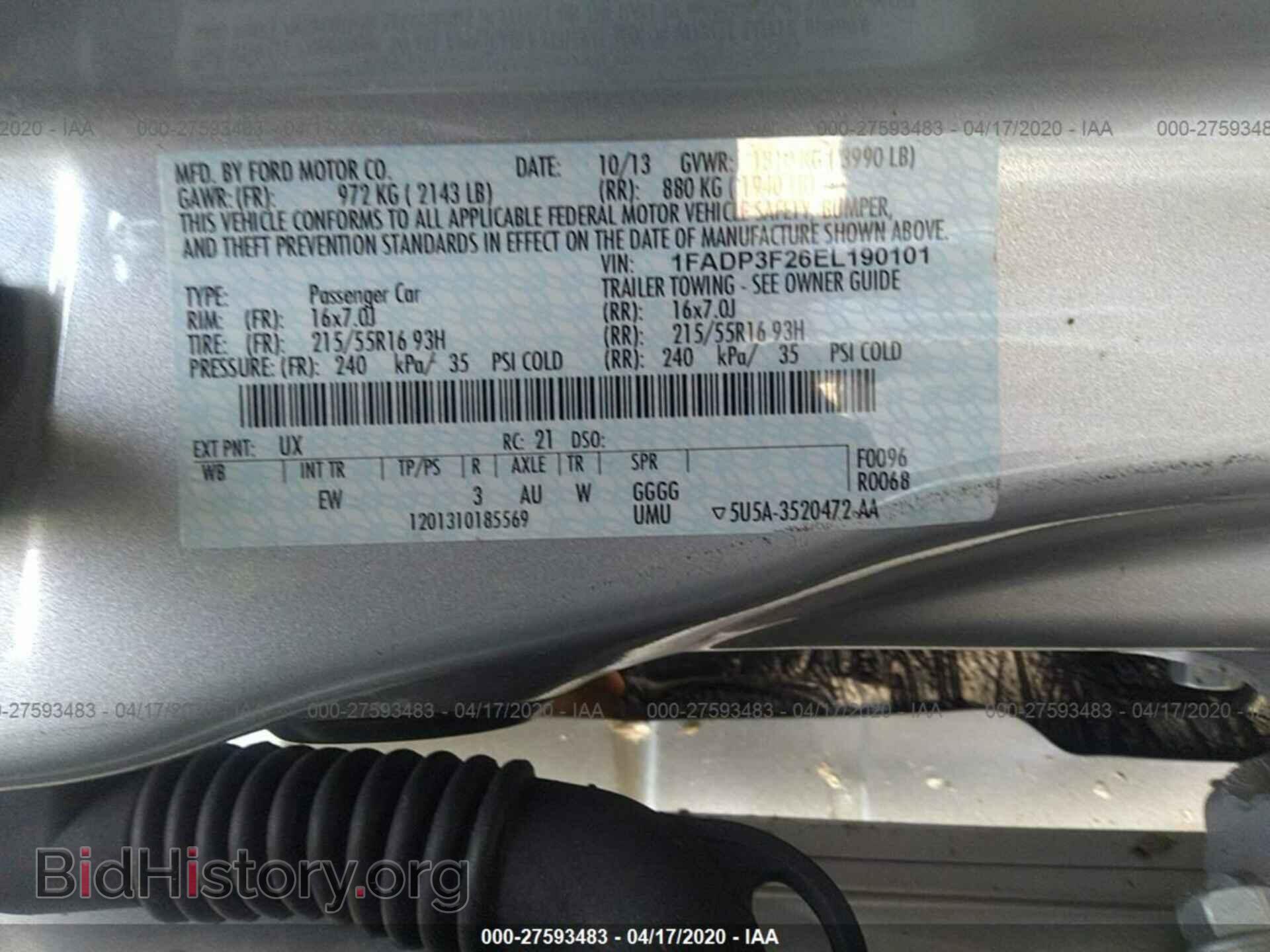2014 FORD FOCUS - VIN: 1FADP3F26EL190101 - Photo 9