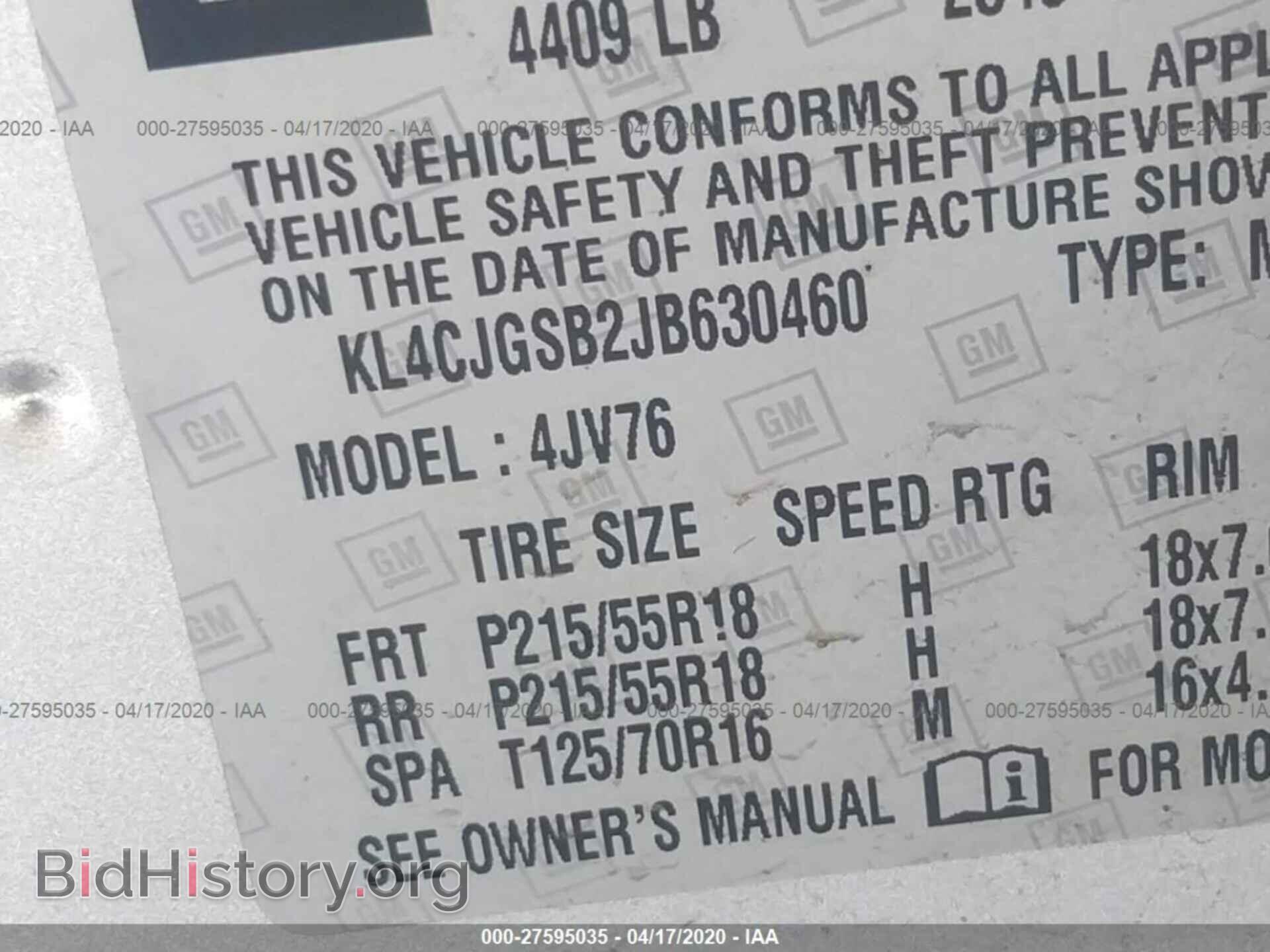 2018 BUICK ENCORE - VIN: KL4CJGSB2JB630460 - Photo 9
