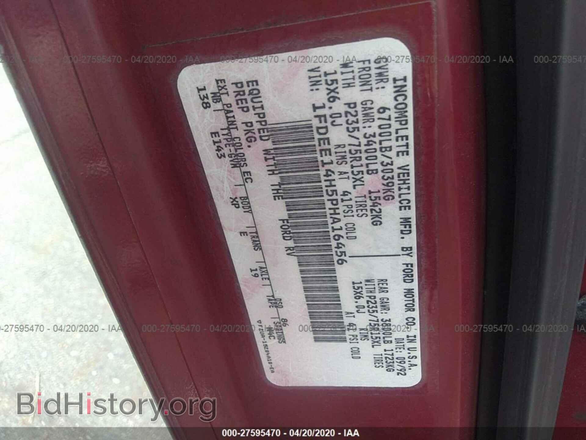 1993 FORD ECONOLINE - VIN: 1FDEE14H5PHA16456 - Photo 9