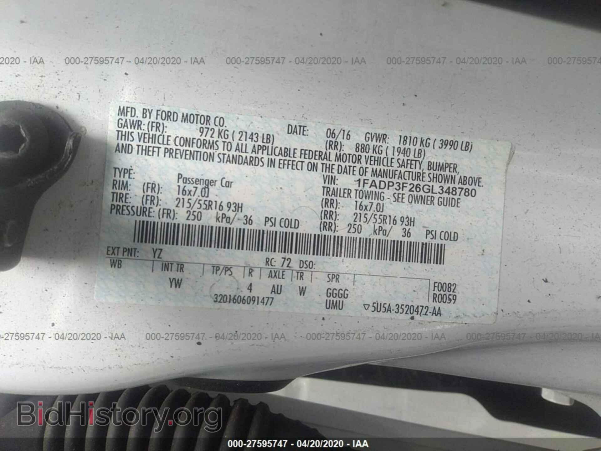 2016 FORD FOCUS - VIN: 1FADP3F26GL348780 - Photo 9