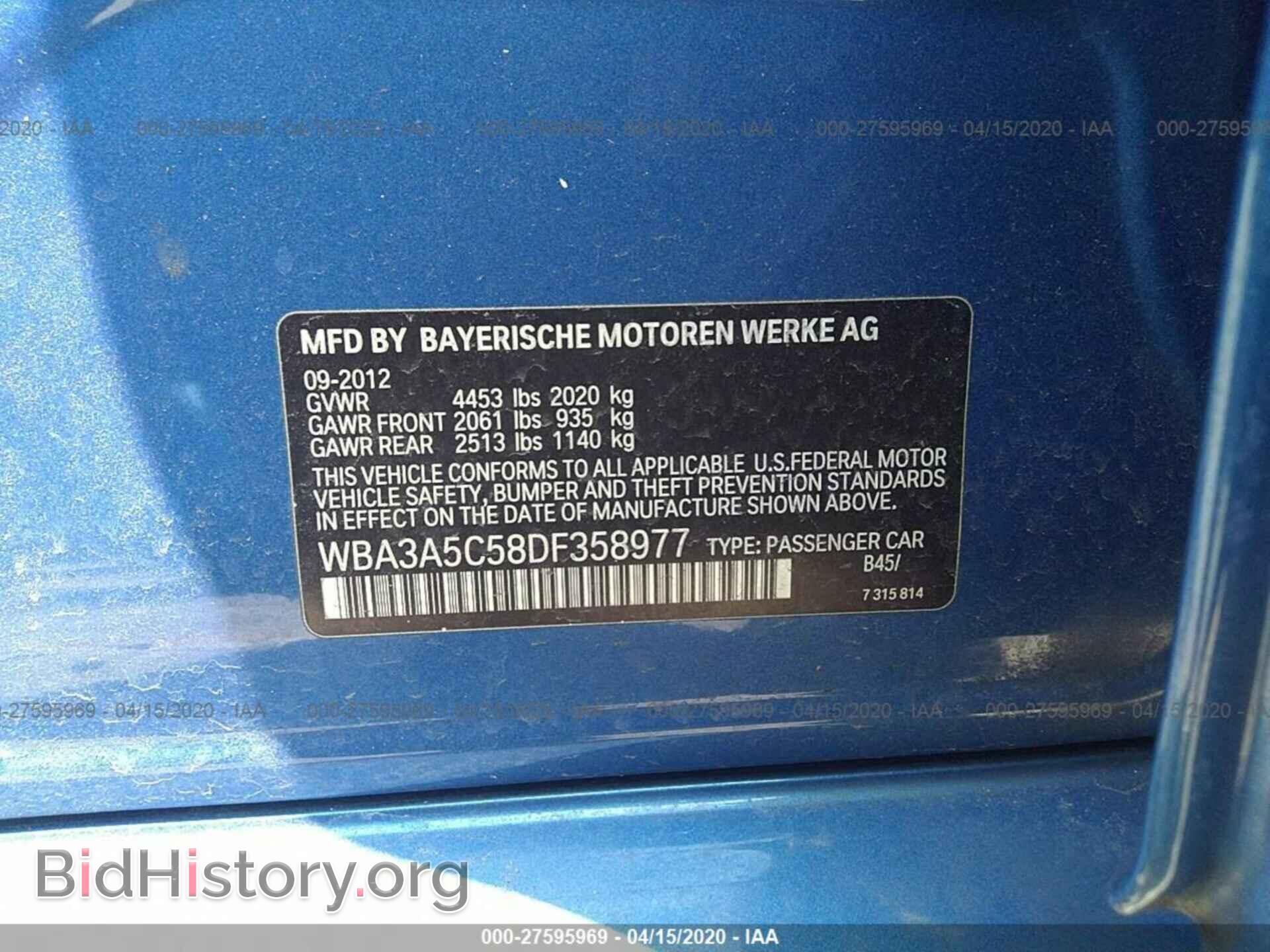 2013 BMW 328 - VIN: WBA3A5C58DF358977 - Photo 9