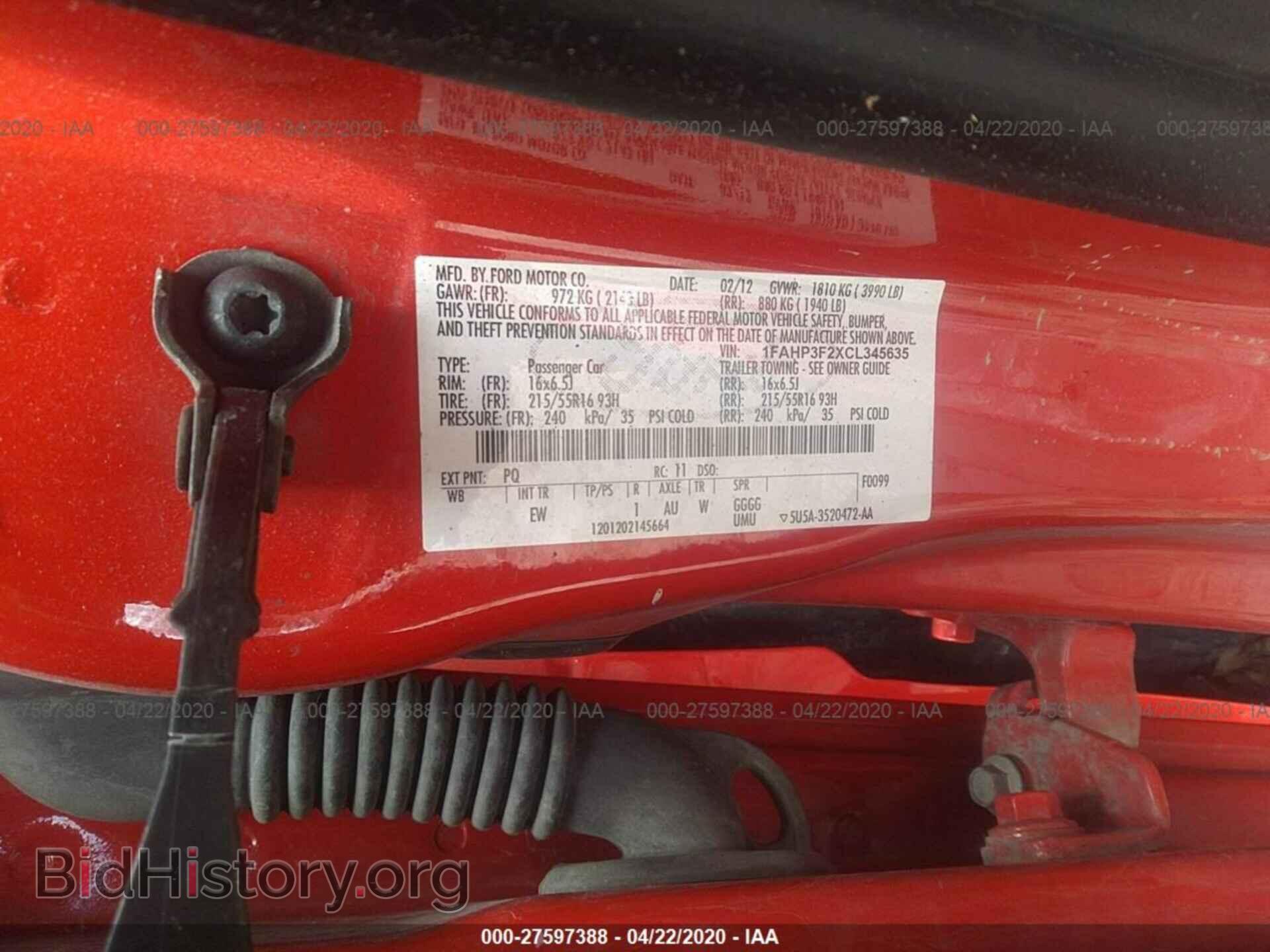 2012 FORD FOCUS - VIN: 1FAHP3F2XCL345635 - Photo 9