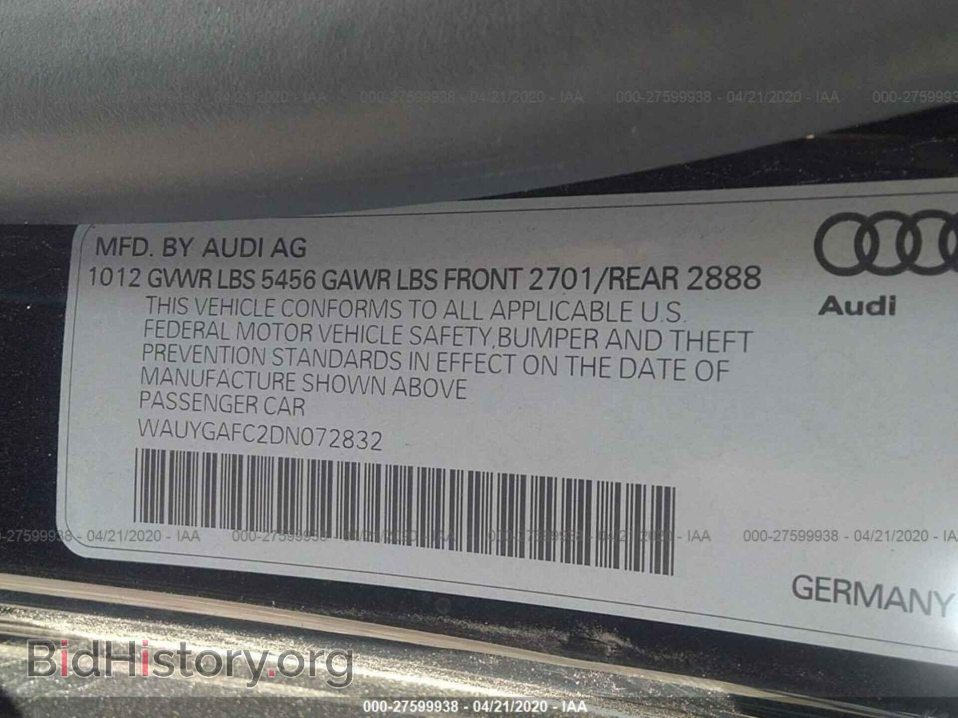2013 AUDI A7 - VIN: WAUYGAFC2DN072832 - Photo 9
