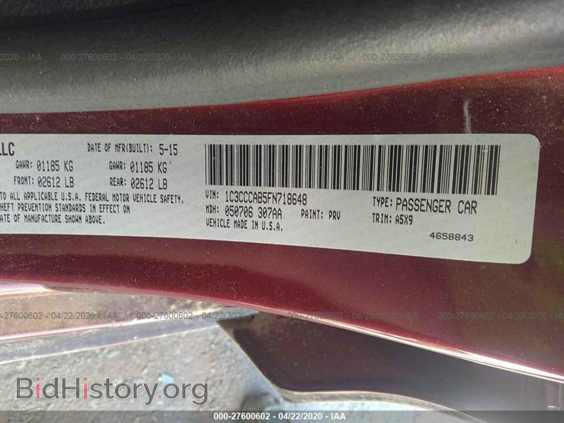 2015 CHRYSLER 200 - VIN: 1C3CCCAB5FN718648 - Photo 9