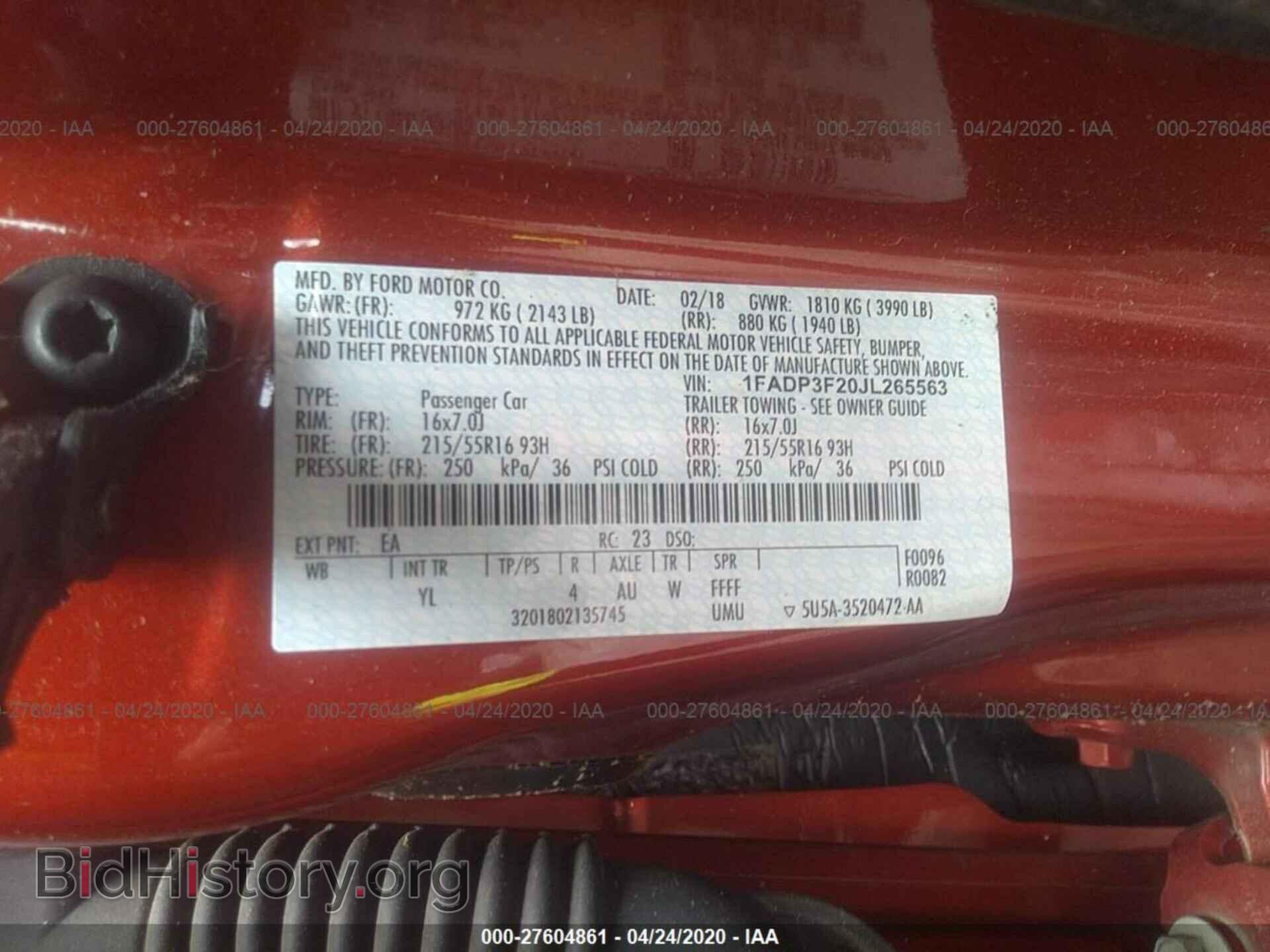 2018 FORD FOCUS - VIN: 1FADP3F20JL265563 - Photo 9