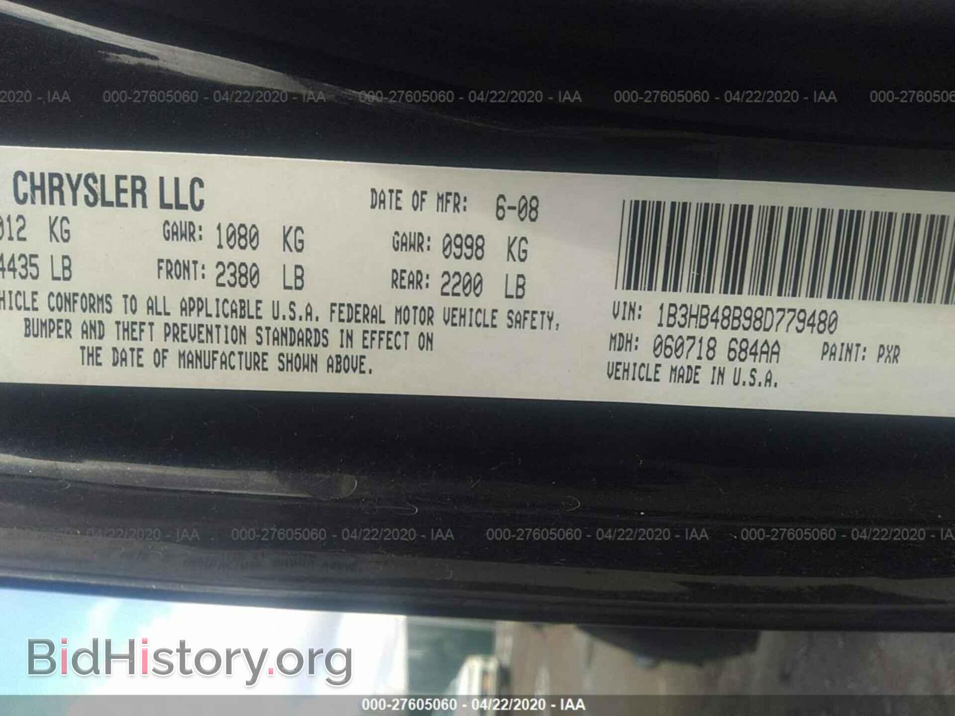 2008 DODGE CALIBER - VIN: 1B3HB48B98D779480 - Photo 9