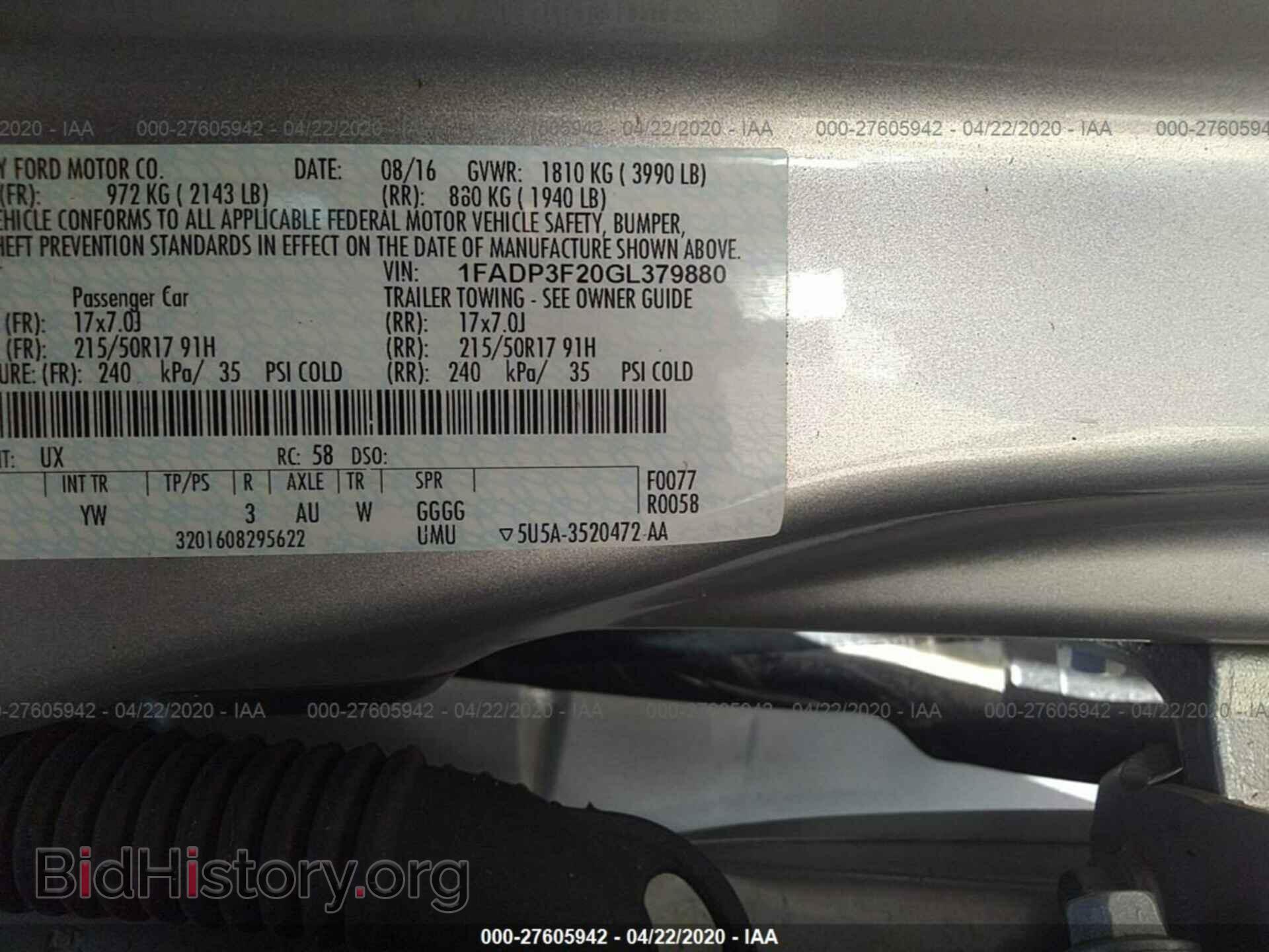 2016 FORD FOCUS - VIN: 1FADP3F20GL379880 - Photo 9